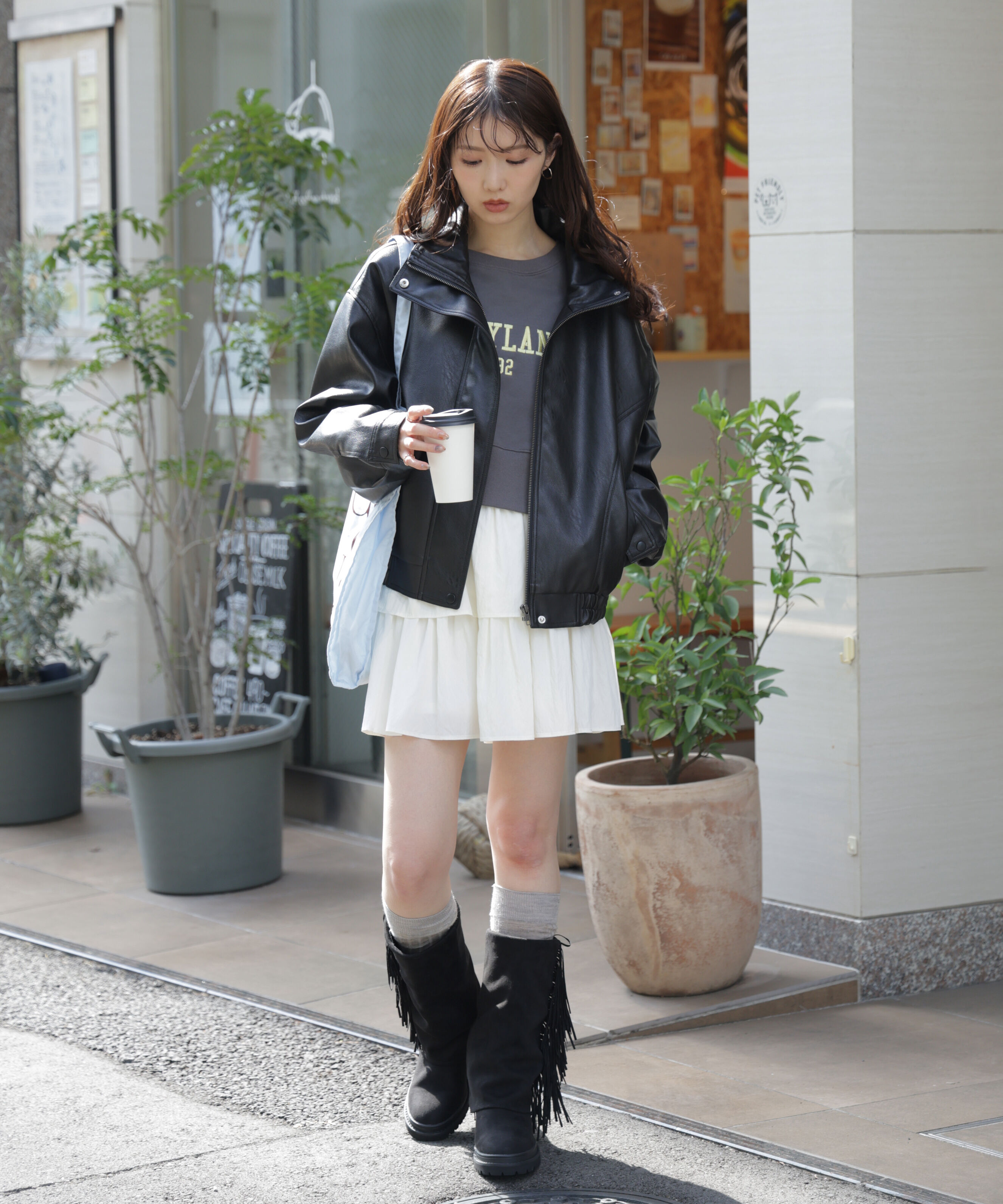  「スタンド合皮ブルゾン」|ブルゾン・スタジャン|