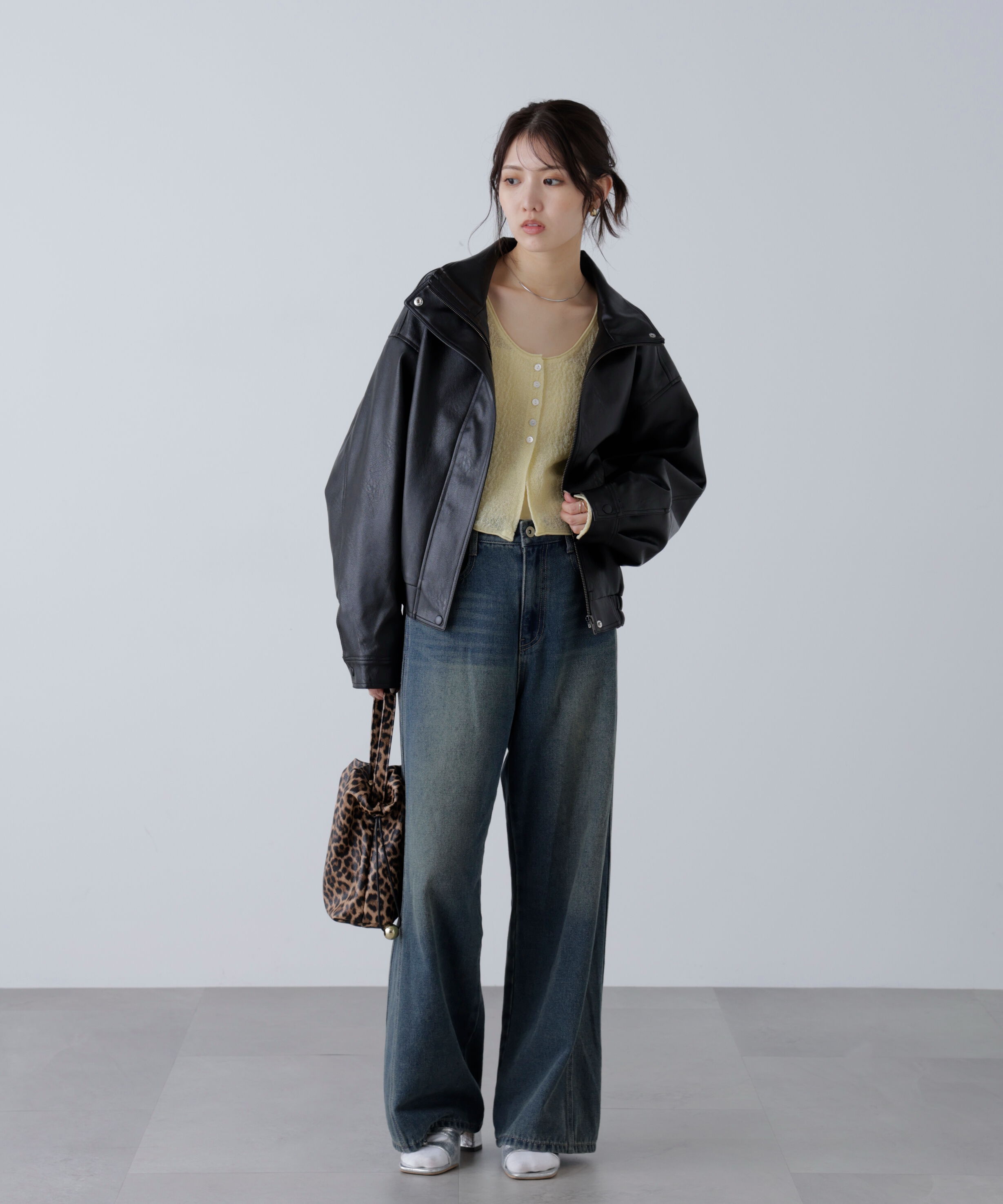  「スタンド合皮ブルゾン」|ブルゾン・スタジャン|