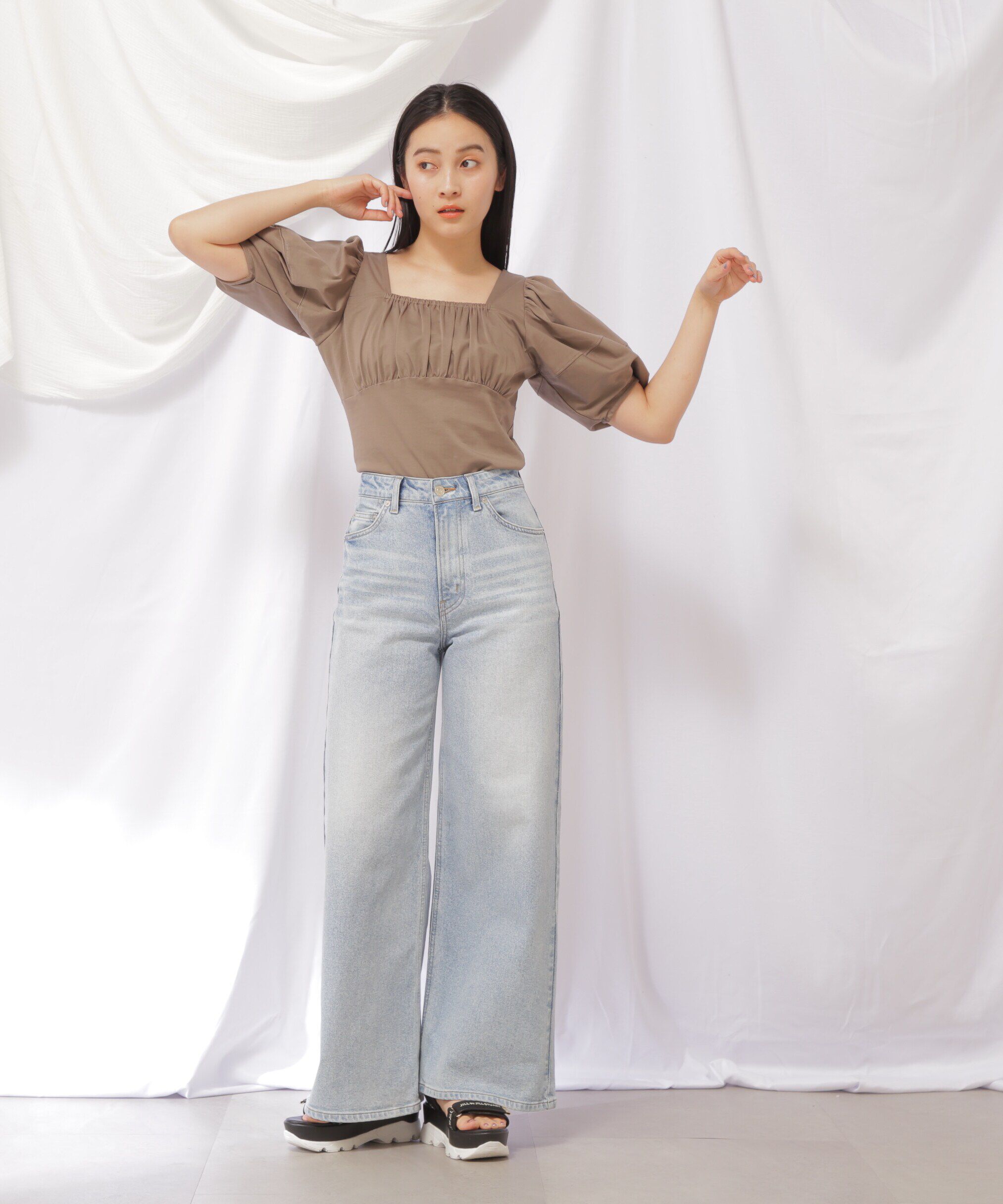  「EDWINコラボセミフレアデニムパンツ」|その他|