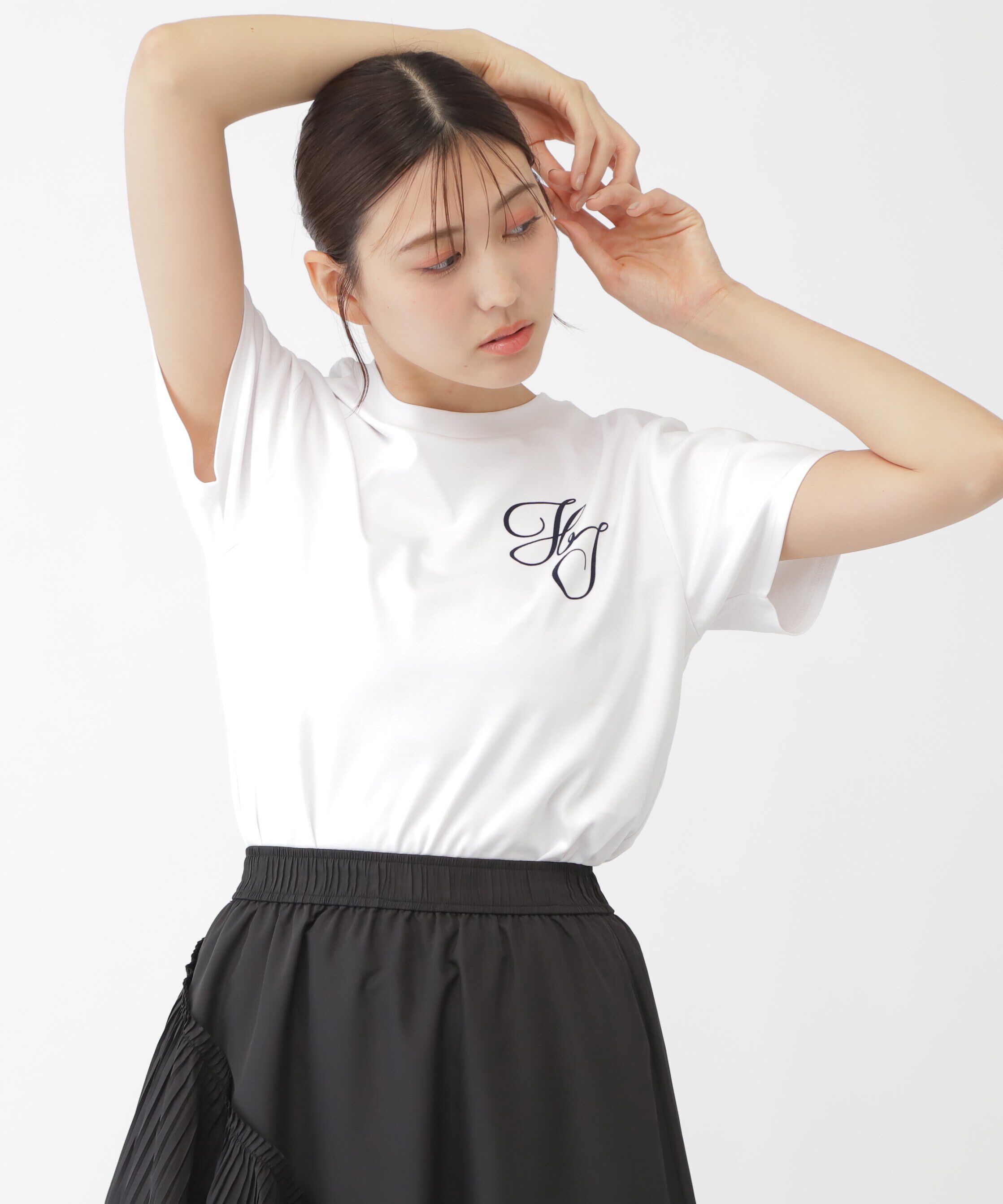  「フロッキーエンブレムプリントTシャツ」|Tシャツ・カットソー|