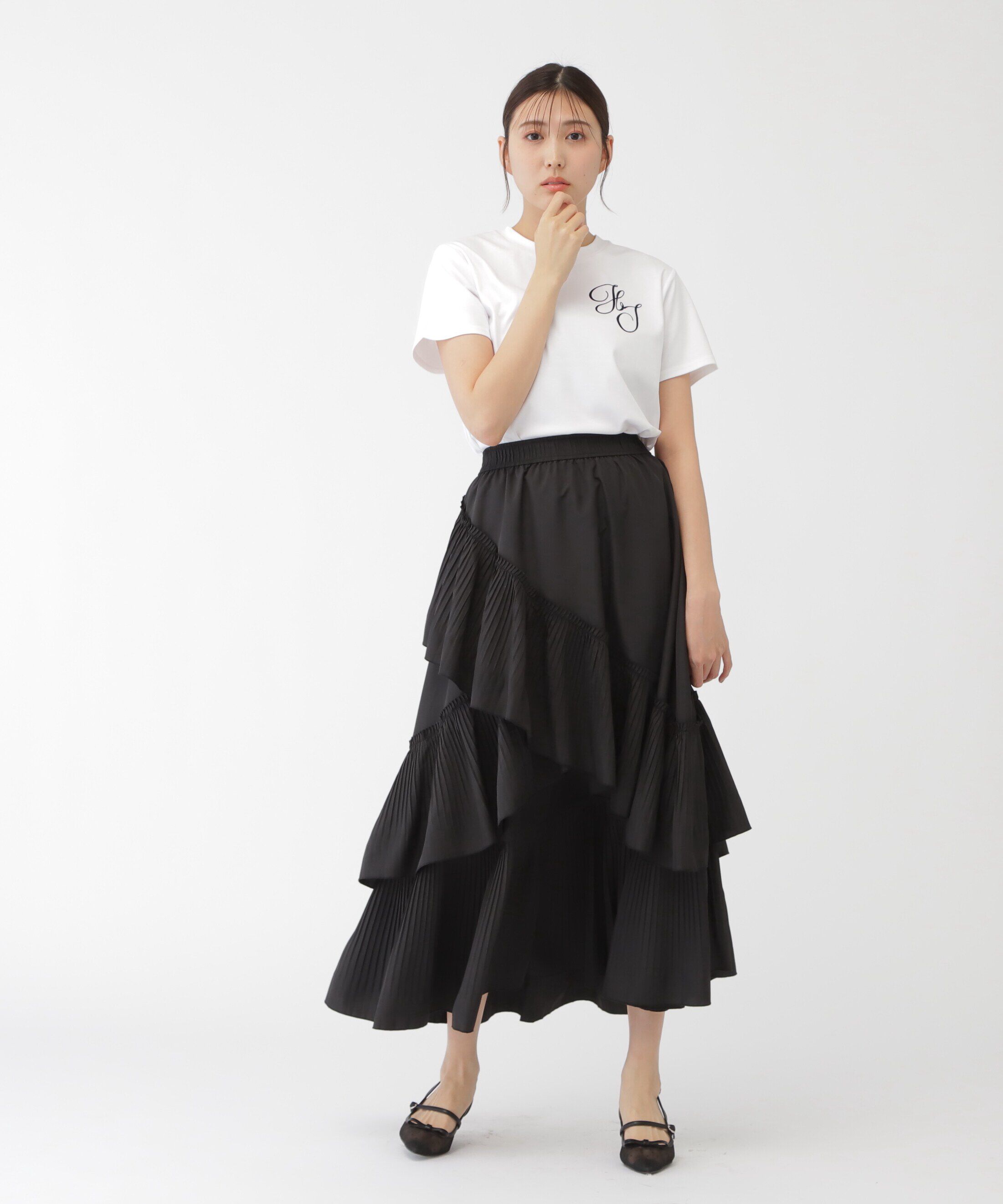  「フロッキーエンブレムプリントTシャツ」|Tシャツ・カットソー|