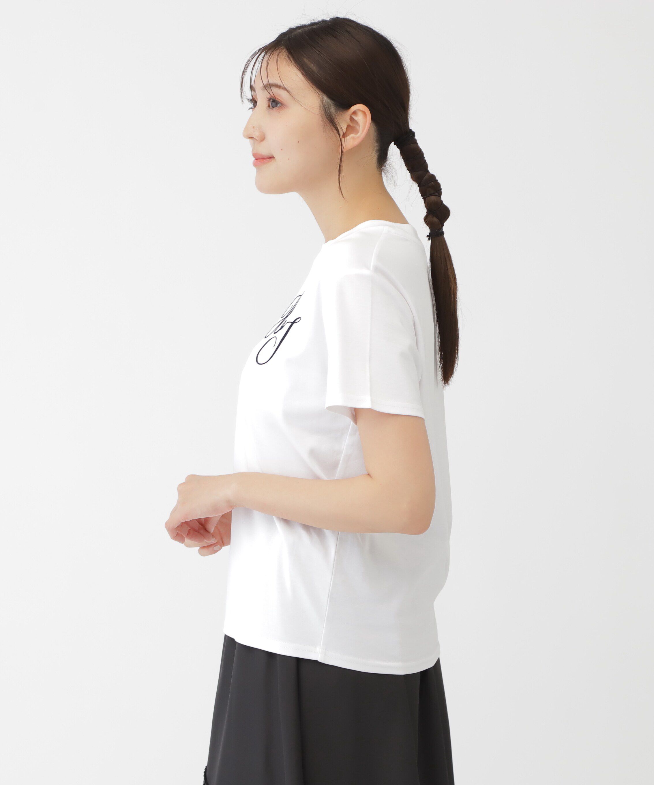  「フロッキーエンブレムプリントTシャツ」|Tシャツ・カットソー|