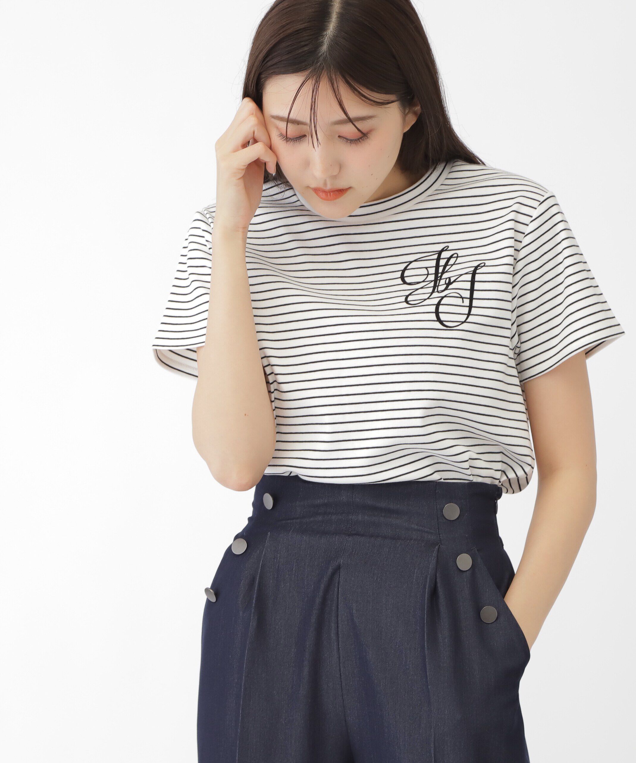  「フロッキーエンブレムプリントTシャツ」|Tシャツ・カットソー|