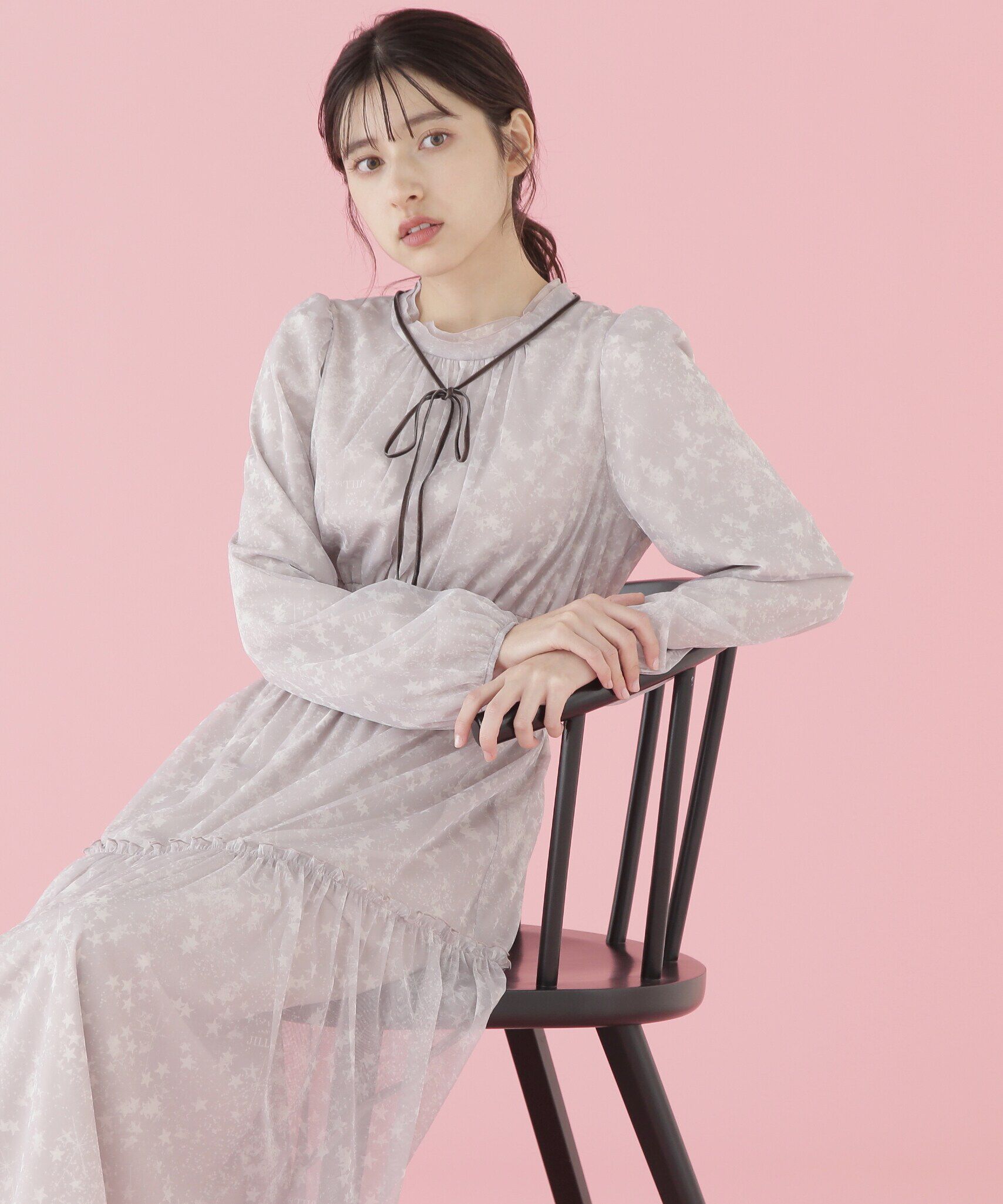  「星柄チュールワンピース」|ワンピース|