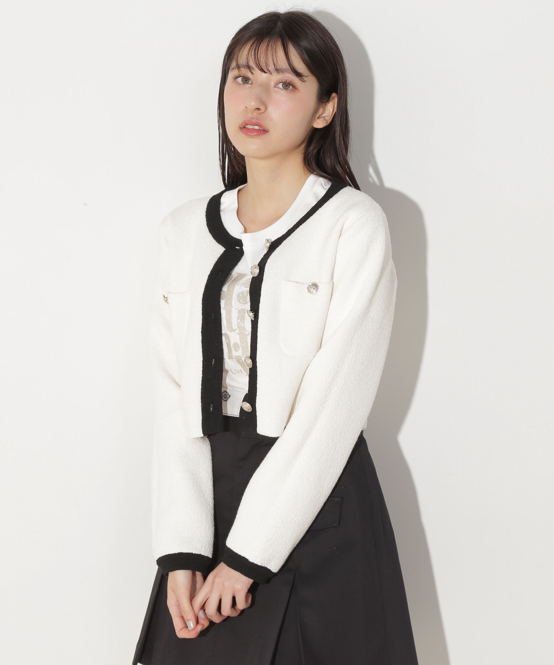  「ブークレーニットジャケット」|ニット・セーター|