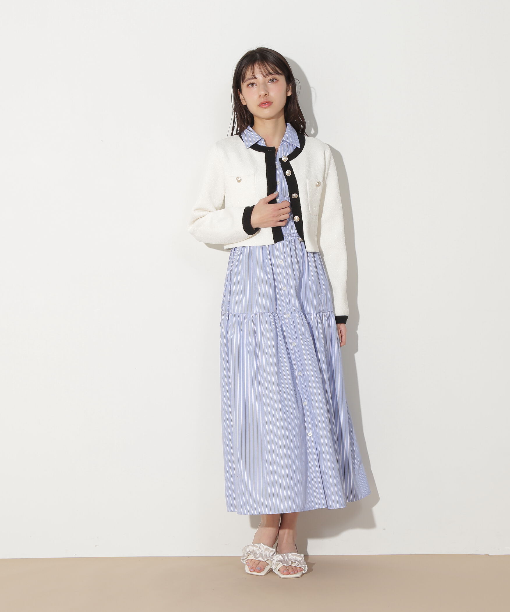  「ブークレーニットジャケット」|ニット・セーター|