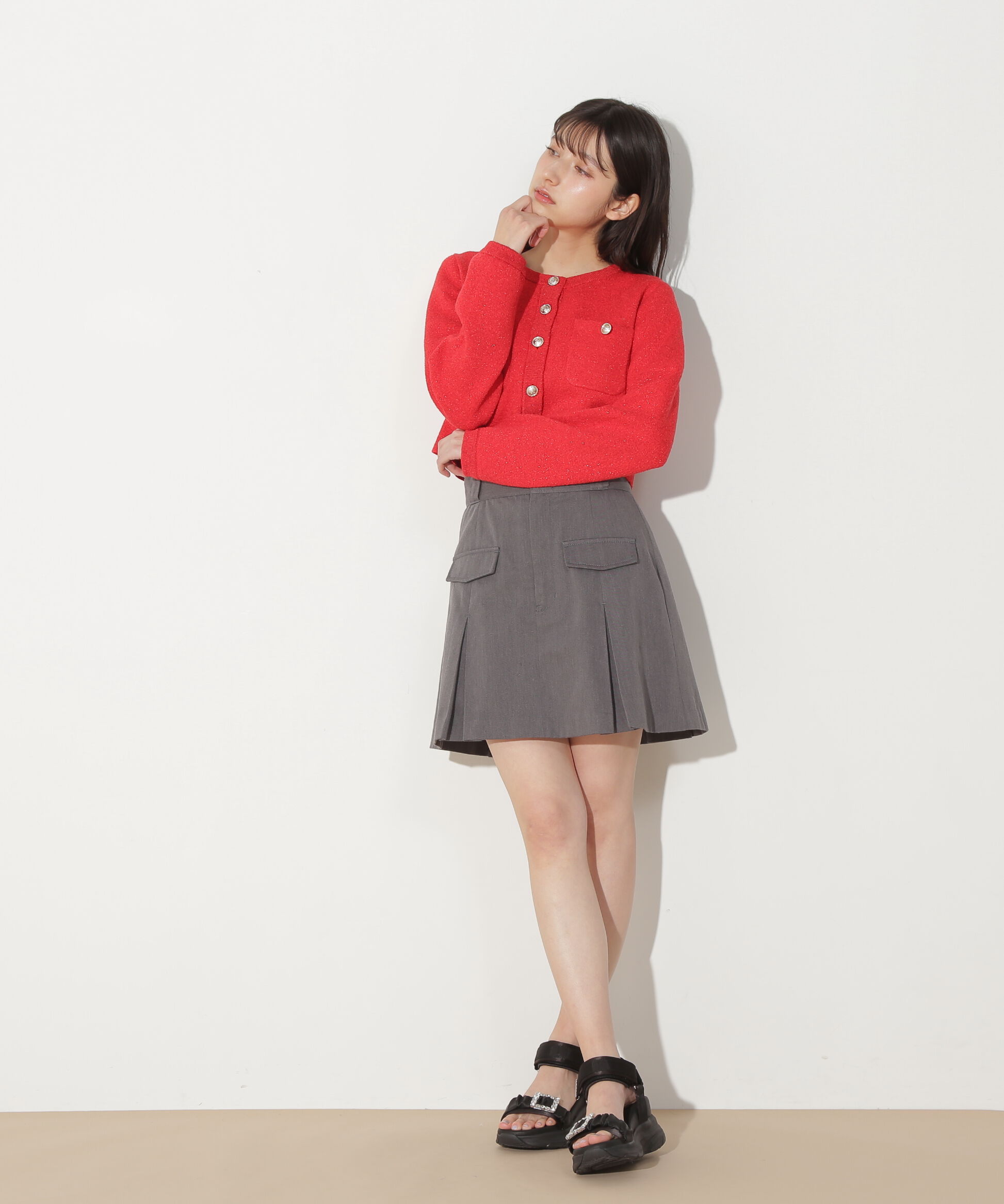  「ブークレーニットジャケット」|ニット・セーター|