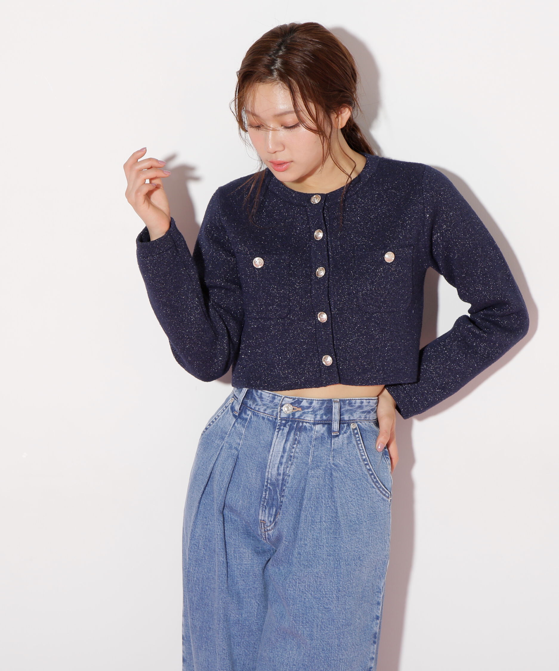  「ブークレーニットジャケット」|ニット・セーター|