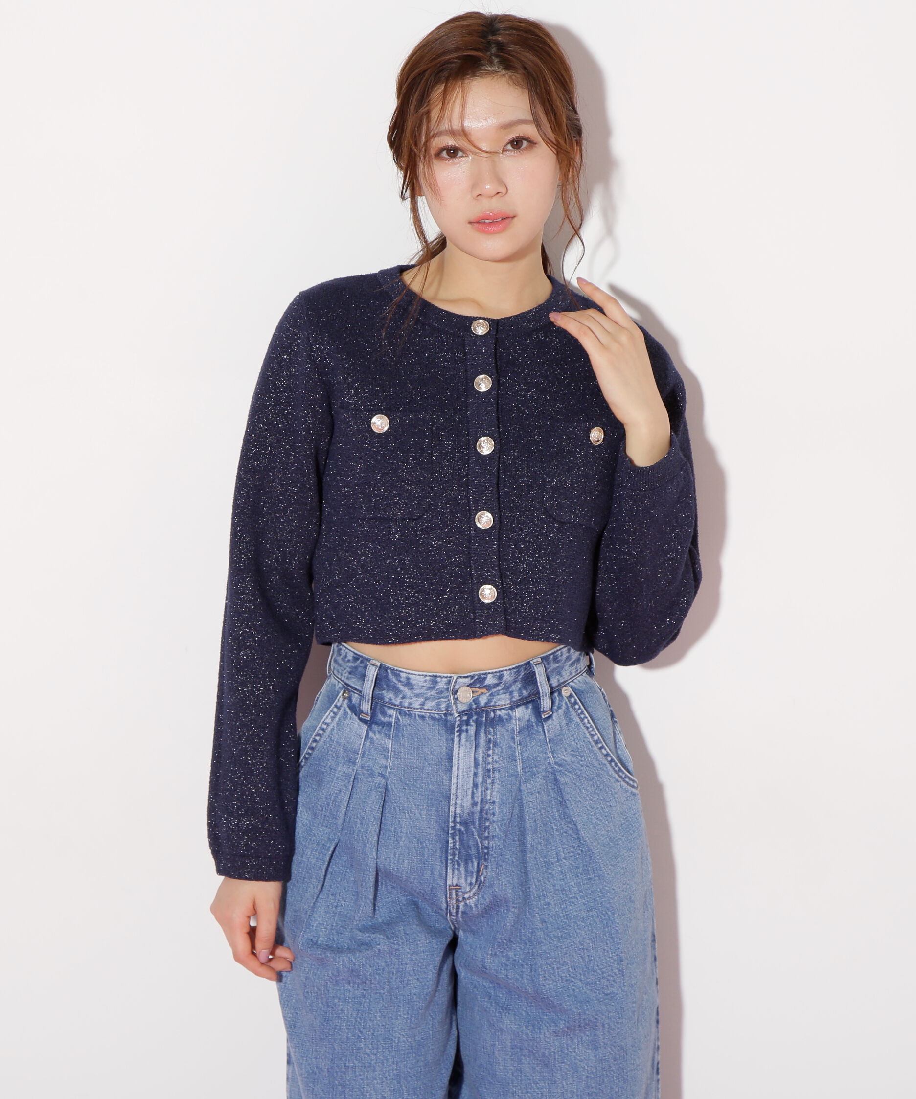  「ブークレーニットジャケット」|ニット・セーター|