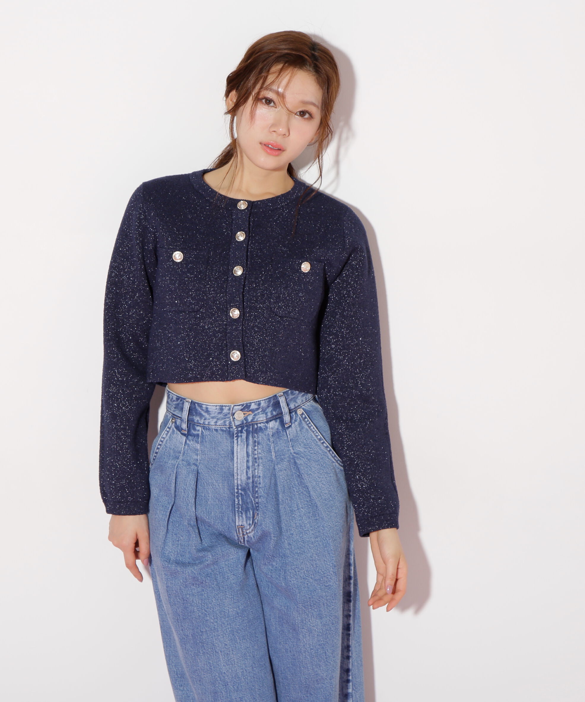  「ブークレーニットジャケット」|ニット・セーター|