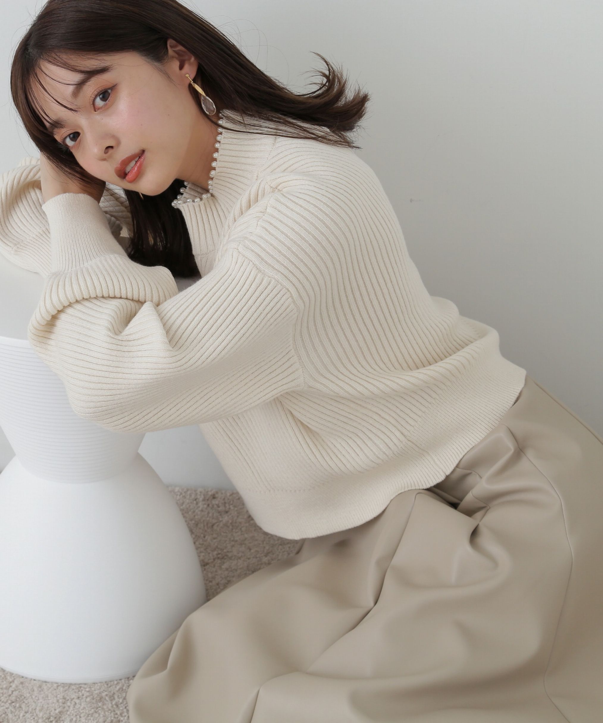 PROPORTION BODY DRESSING「フェイクレザーフレアスカート」|スカート|