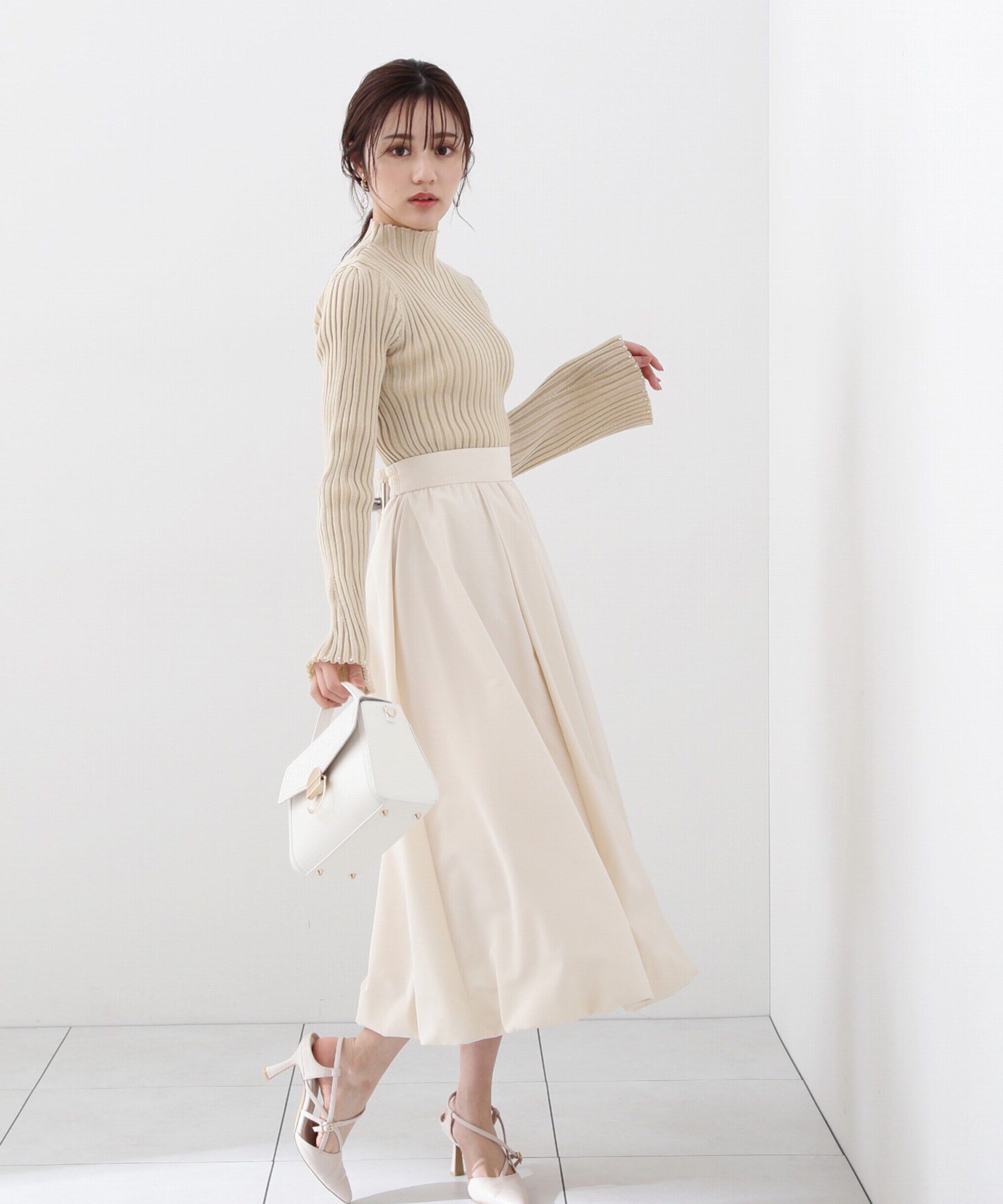 PROPORTION BODY DRESSING「バルーンフレアスカート」|スカート|エクリュ1