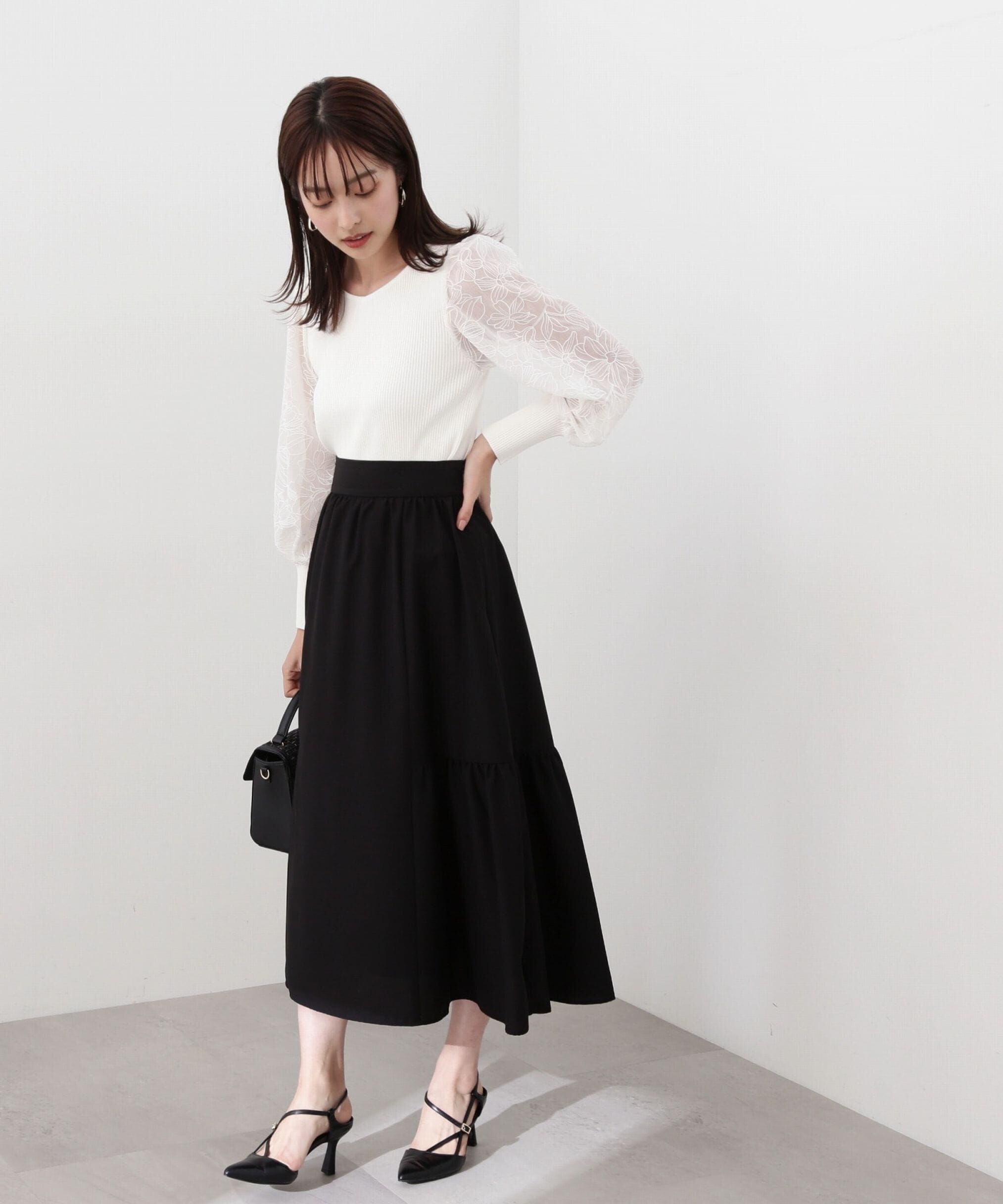 PROPORTION BODY DRESSING「サイドティアードフレアスカート」|スカート|