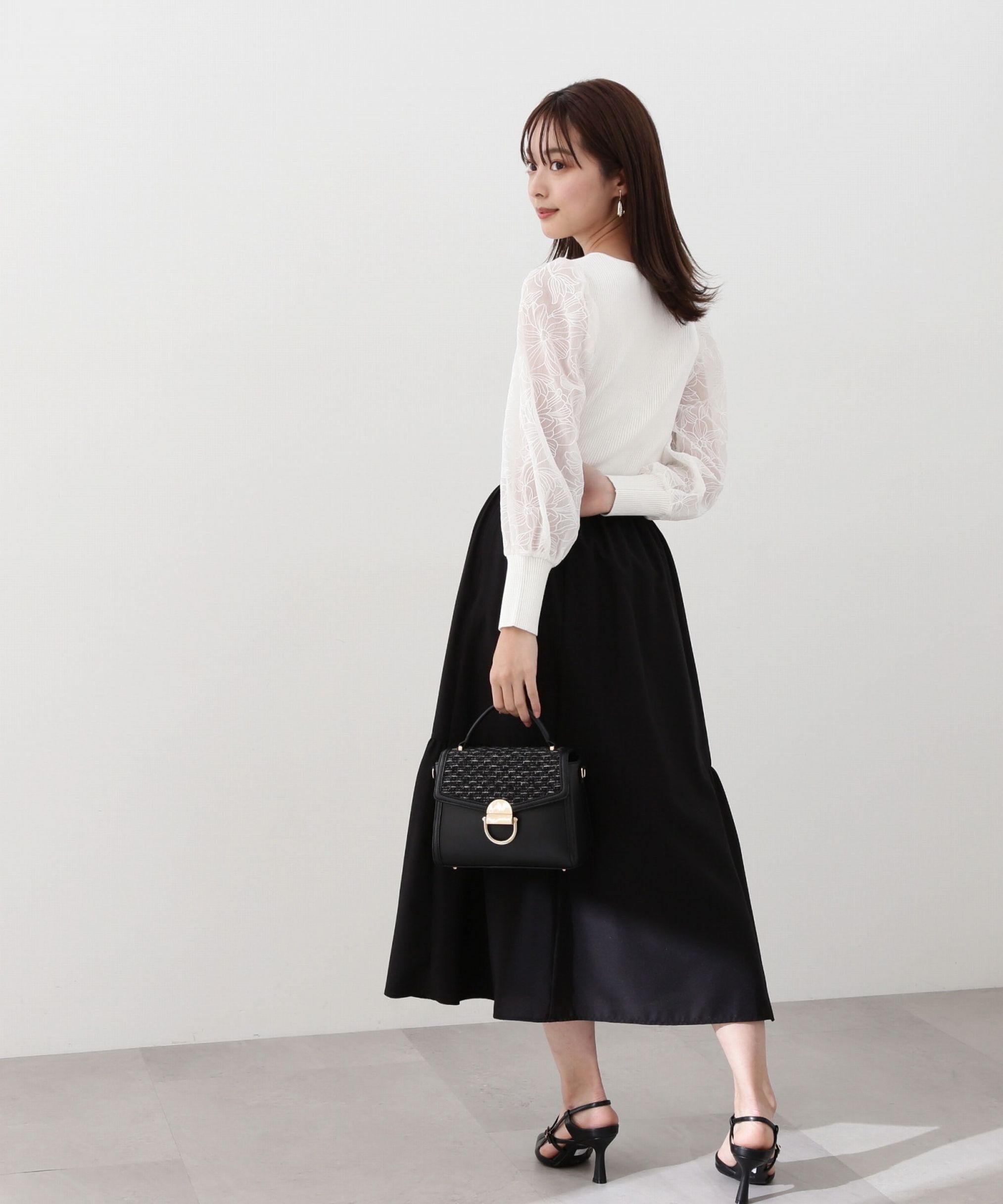 PROPORTION BODY DRESSING「サイドティアードフレアスカート」|スカート|