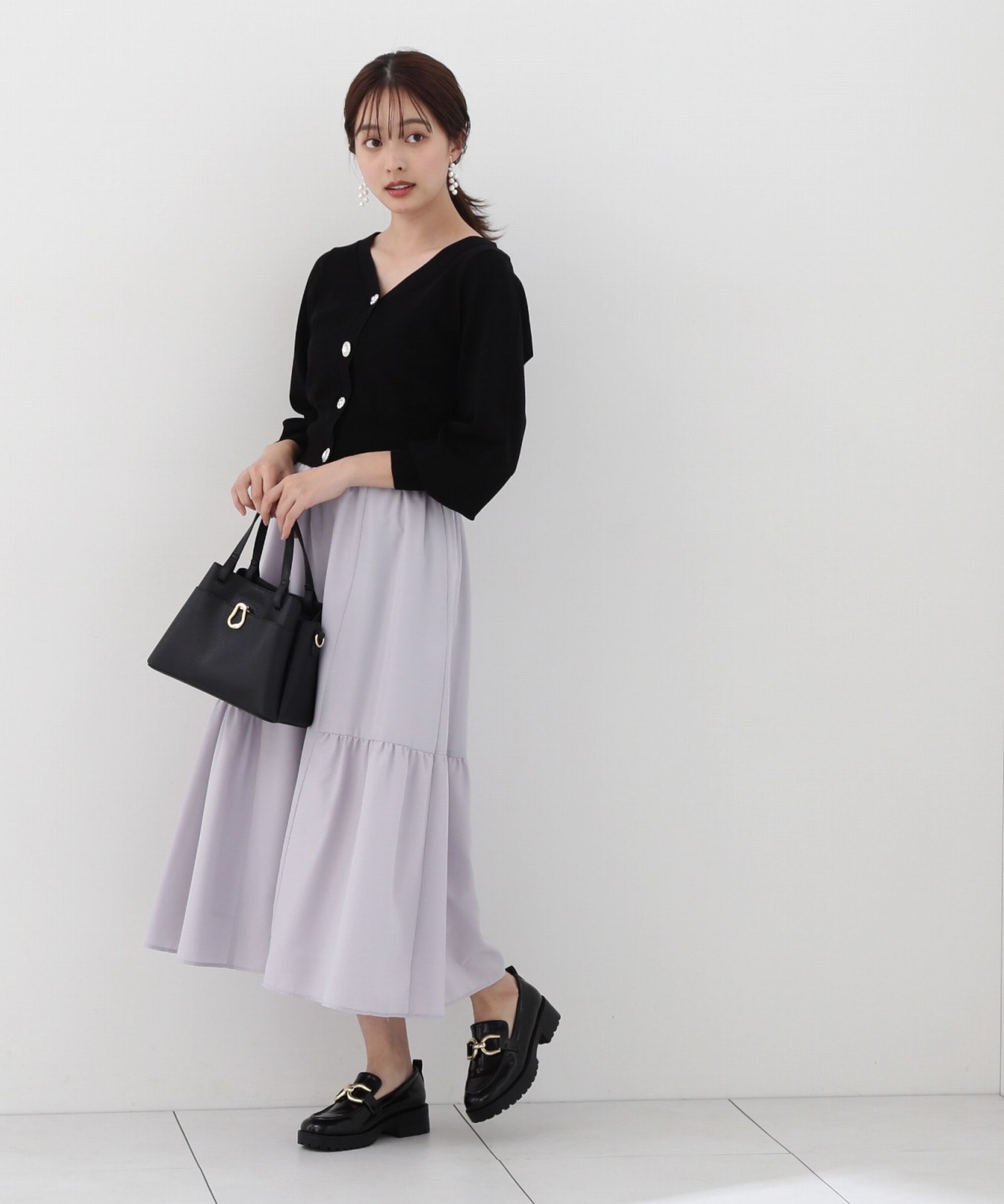 PROPORTION BODY DRESSING「サイドティアードフレアスカート」|スカート|