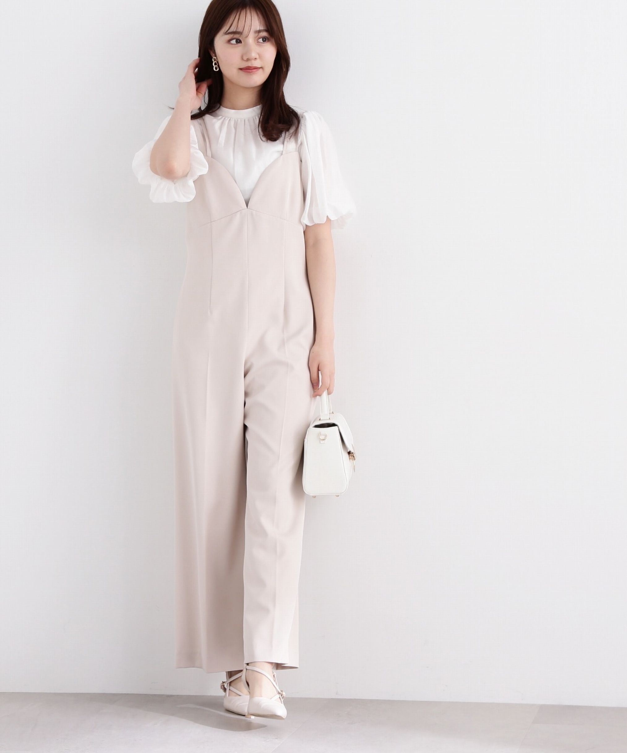 PROPORTION BODY DRESSING「チュールデザインオールインワン」|ワンピース|ライトベージ