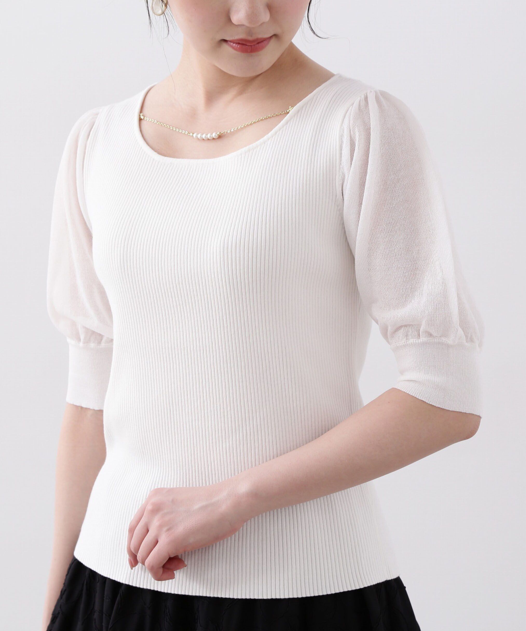 PROPORTION BODY DRESSING「デコルテチェーンリブニット」|ニット・セーター|