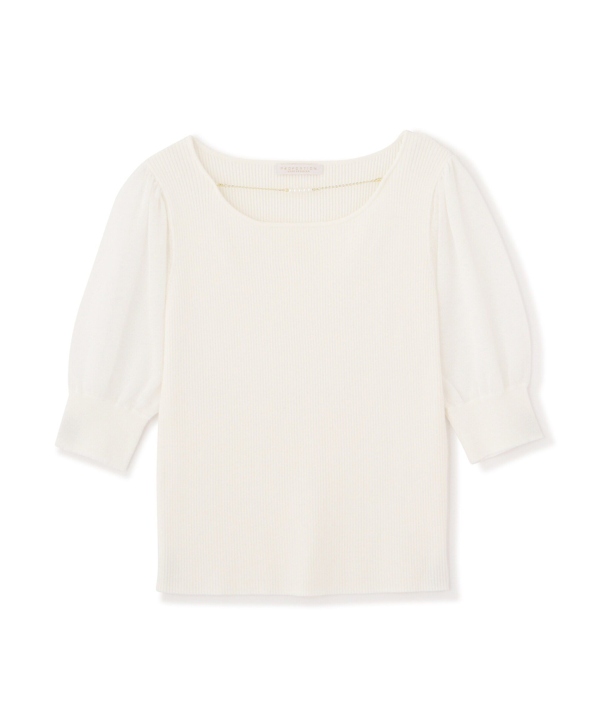 PROPORTION BODY DRESSING「デコルテチェーンリブニット」|ニット・セーター|