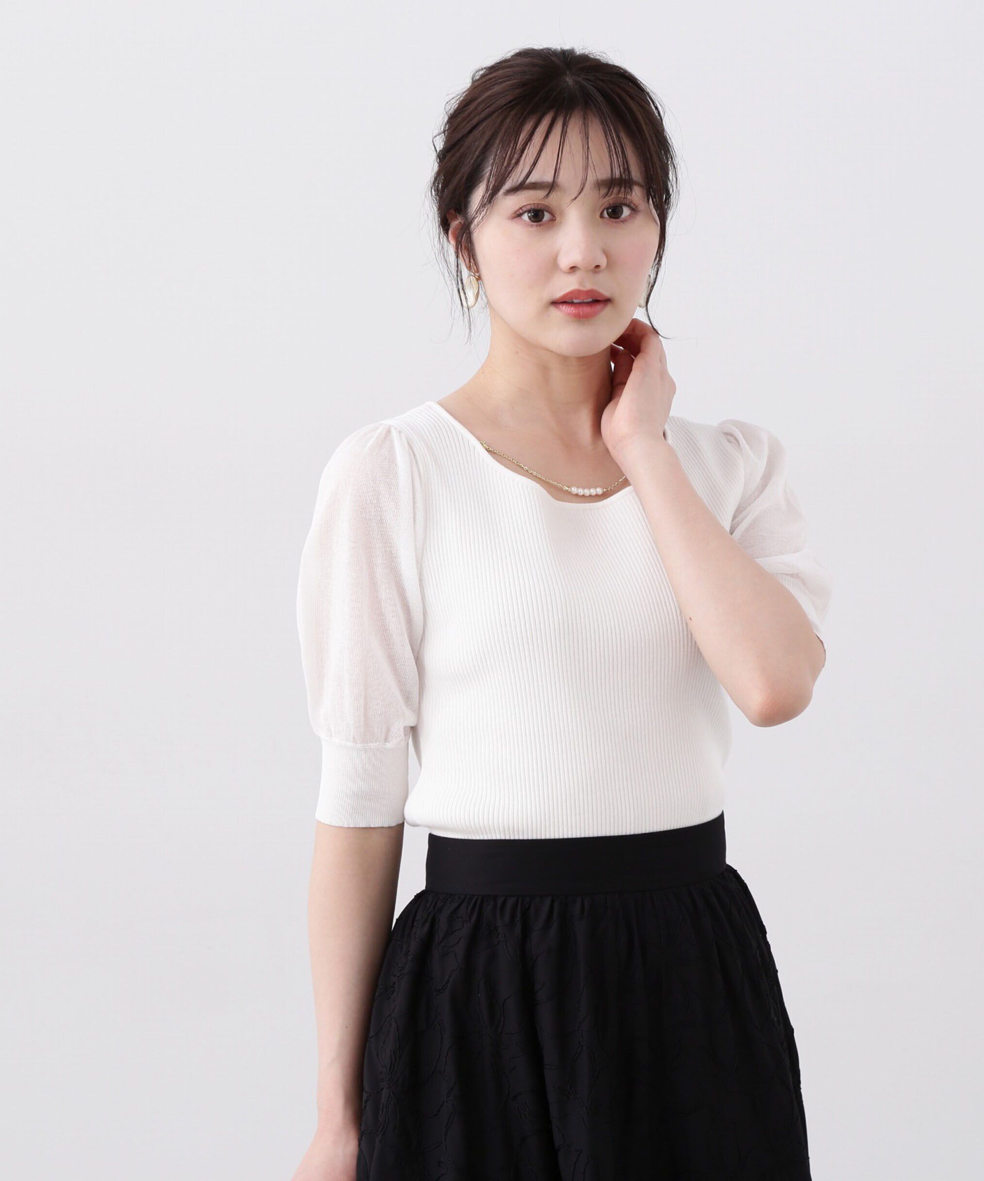 PROPORTION BODY DRESSING「デコルテチェーンリブニット」|ニット・セーター|