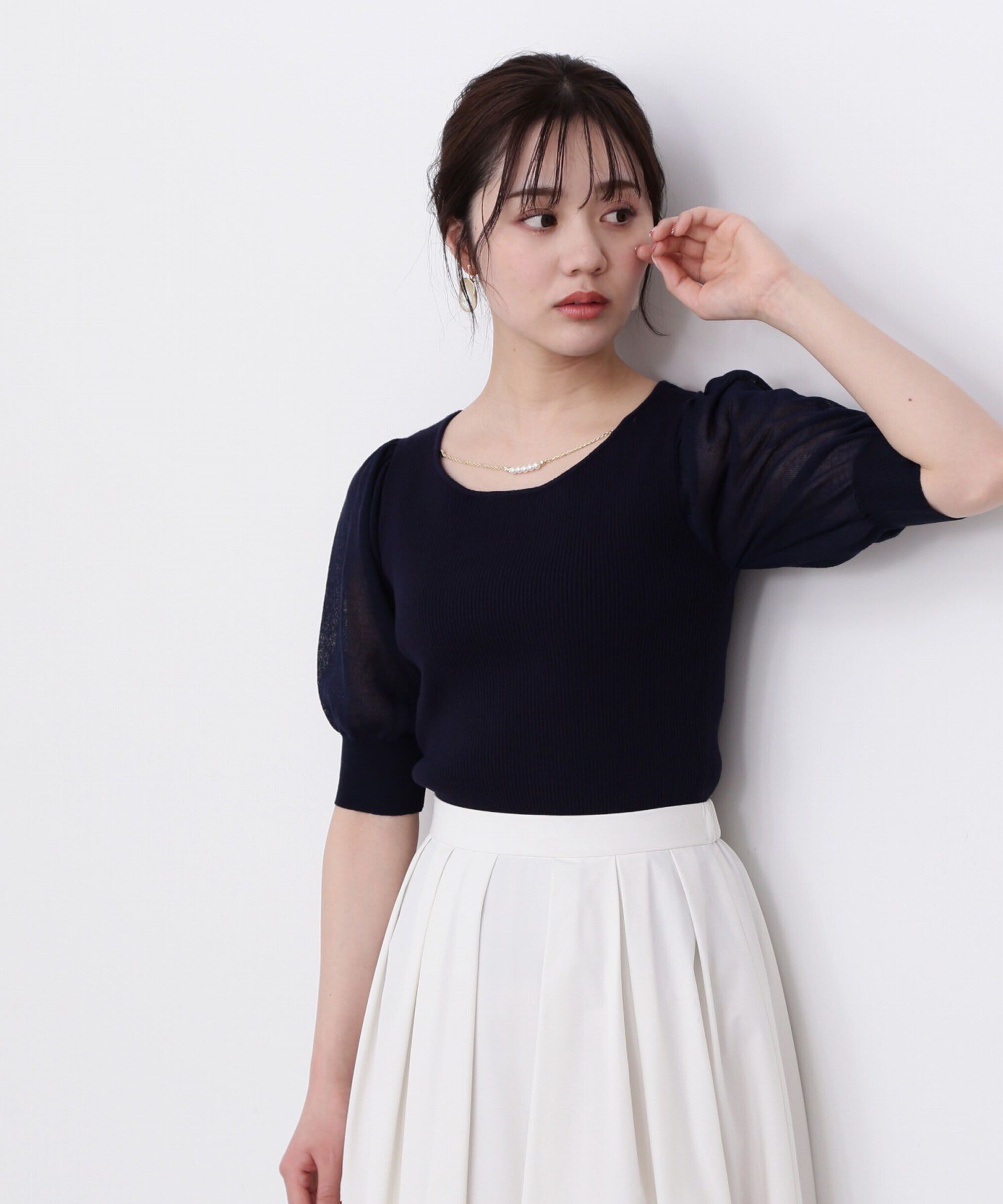 PROPORTION BODY DRESSING「デコルテチェーンリブニット」|ニット・セーター|