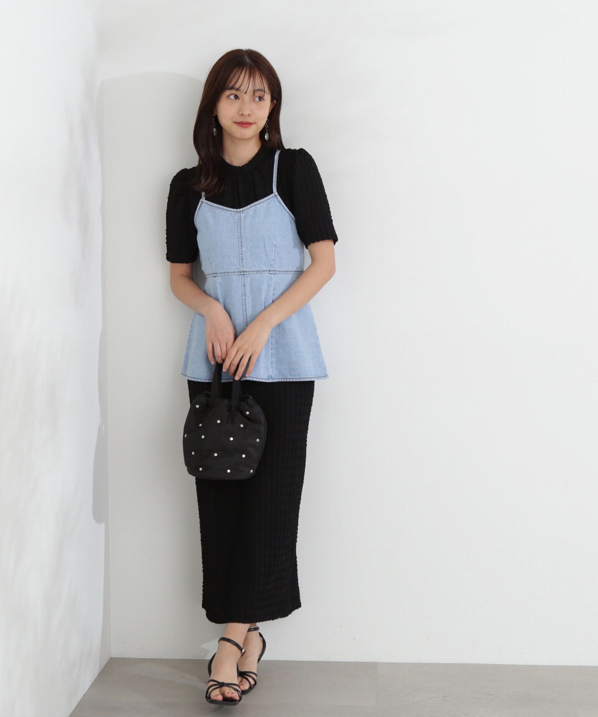 PROPORTION BODY DRESSING「デニムキャミ&times;カットワンピセット」|ワンピース|