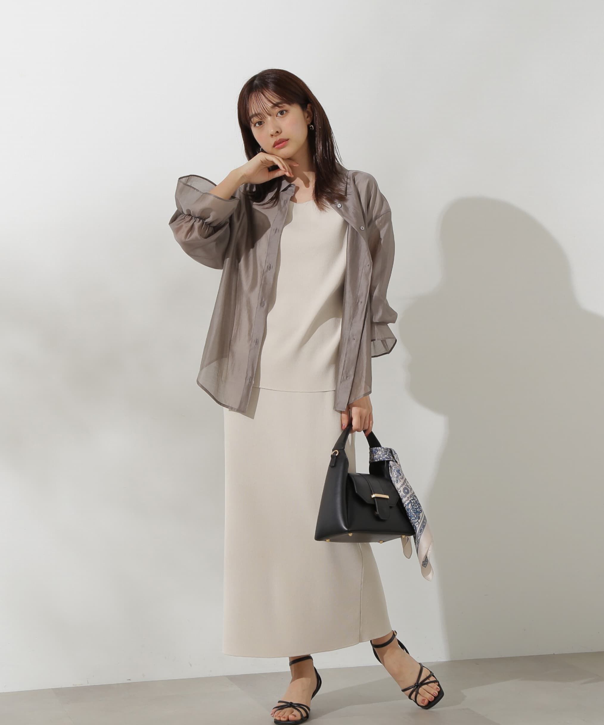 PROPORTION BODY DRESSING「キャンディースリーブシアーシャツ」|シャツ・ブラウス|