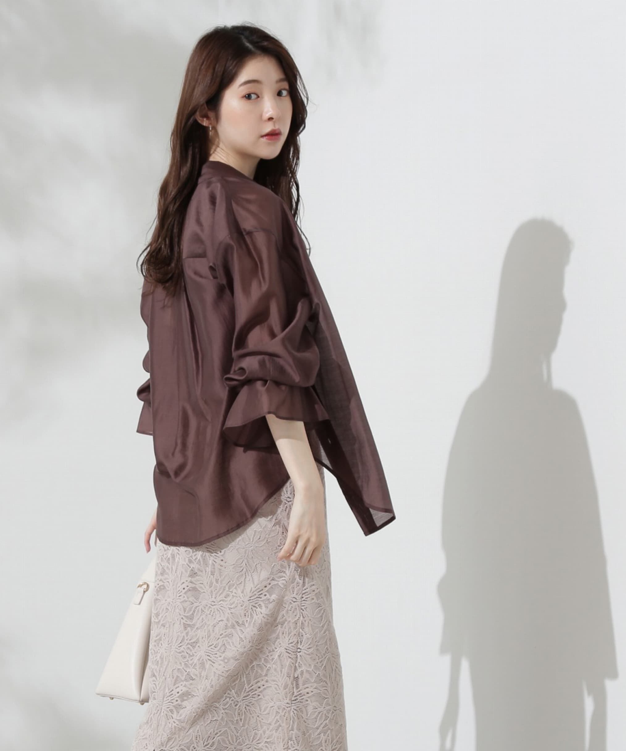 PROPORTION BODY DRESSING「キャンディースリーブシアーシャツ」|シャツ・ブラウス|