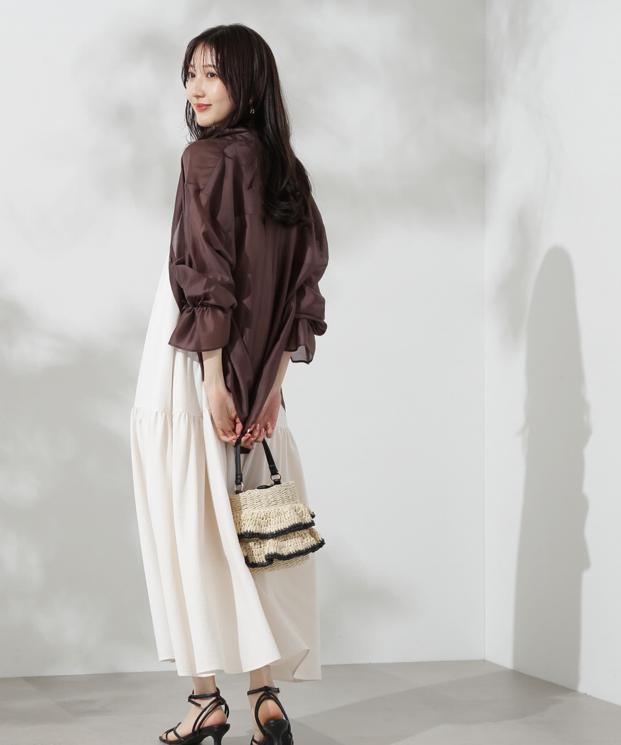 PROPORTION BODY DRESSING「キャンディースリーブシアーシャツ」|シャツ・ブラウス|