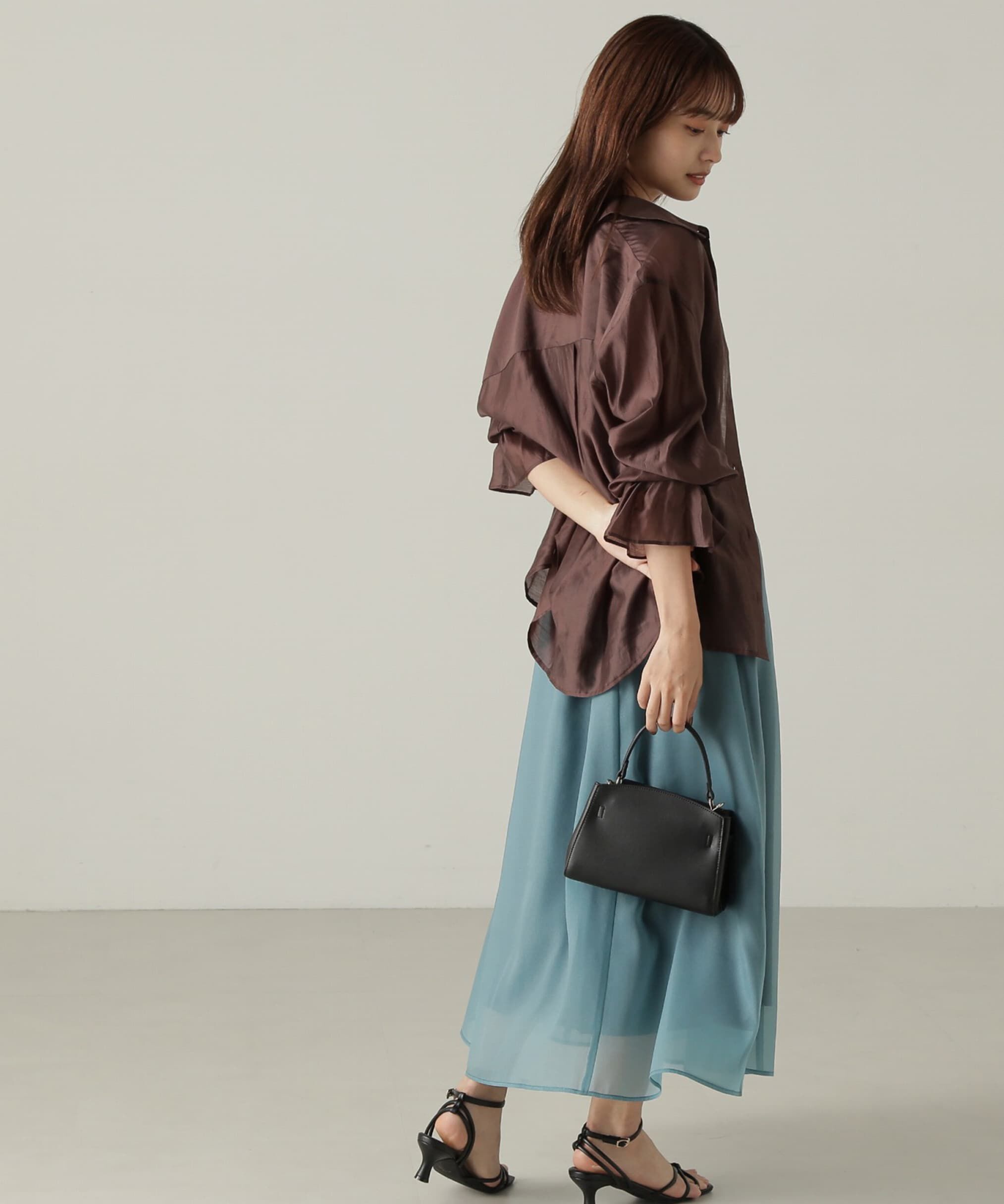 PROPORTION BODY DRESSING「キャンディースリーブシアーシャツ」|シャツ・ブラウス|