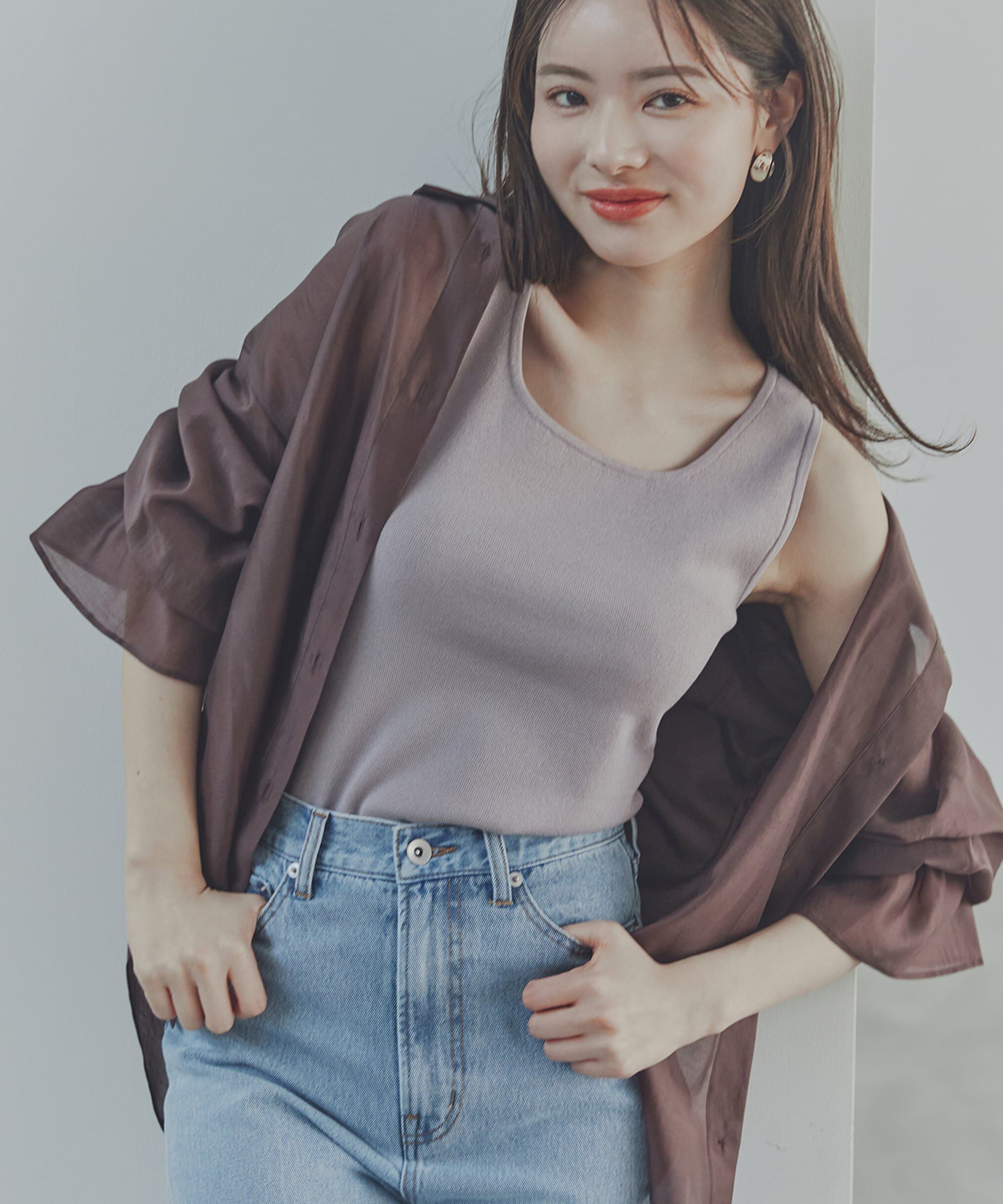 PROPORTION BODY DRESSING「キャンディースリーブシアーシャツ」|シャツ・ブラウス|