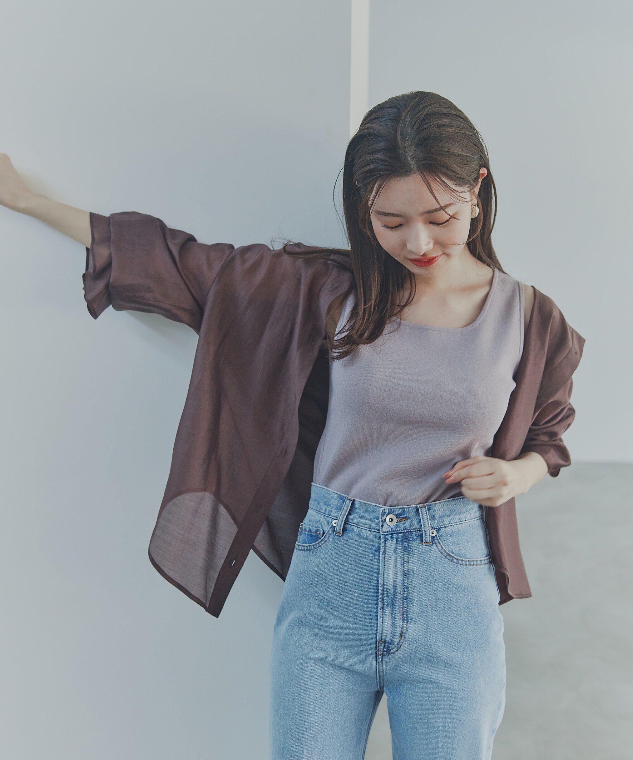 PROPORTION BODY DRESSING「キャンディースリーブシアーシャツ」|シャツ・ブラウス|