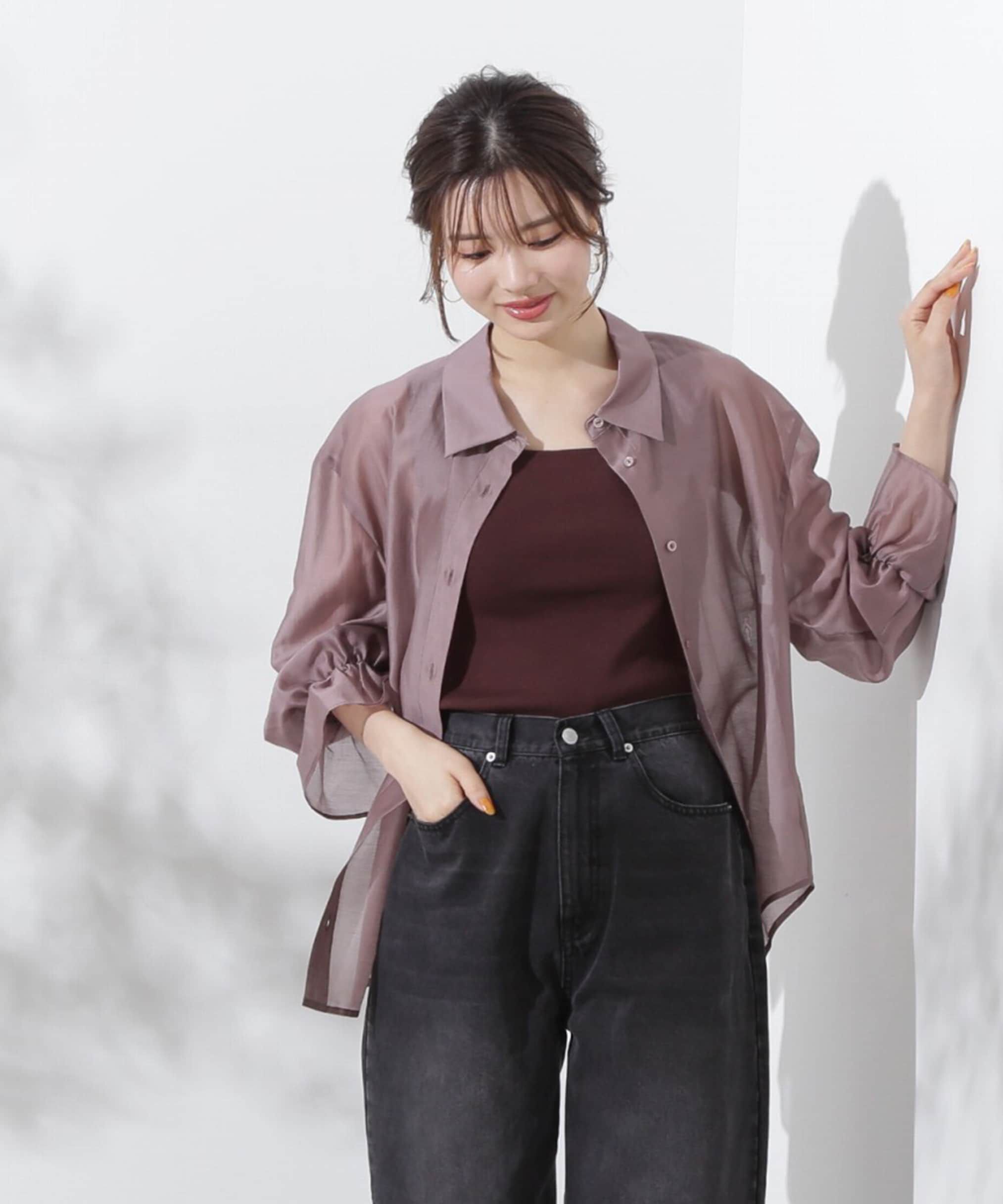 PROPORTION BODY DRESSING「キャンディースリーブシアーシャツ」|シャツ・ブラウス|