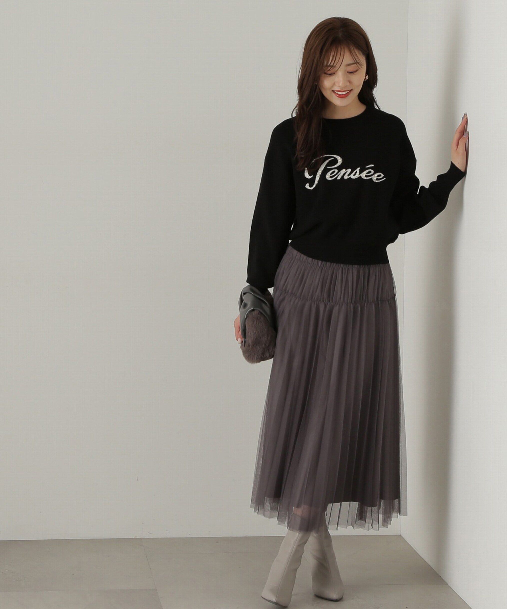 PROPORTION BODY DRESSING「シャーリングプリーツチュールスカート24AW」|スカート|