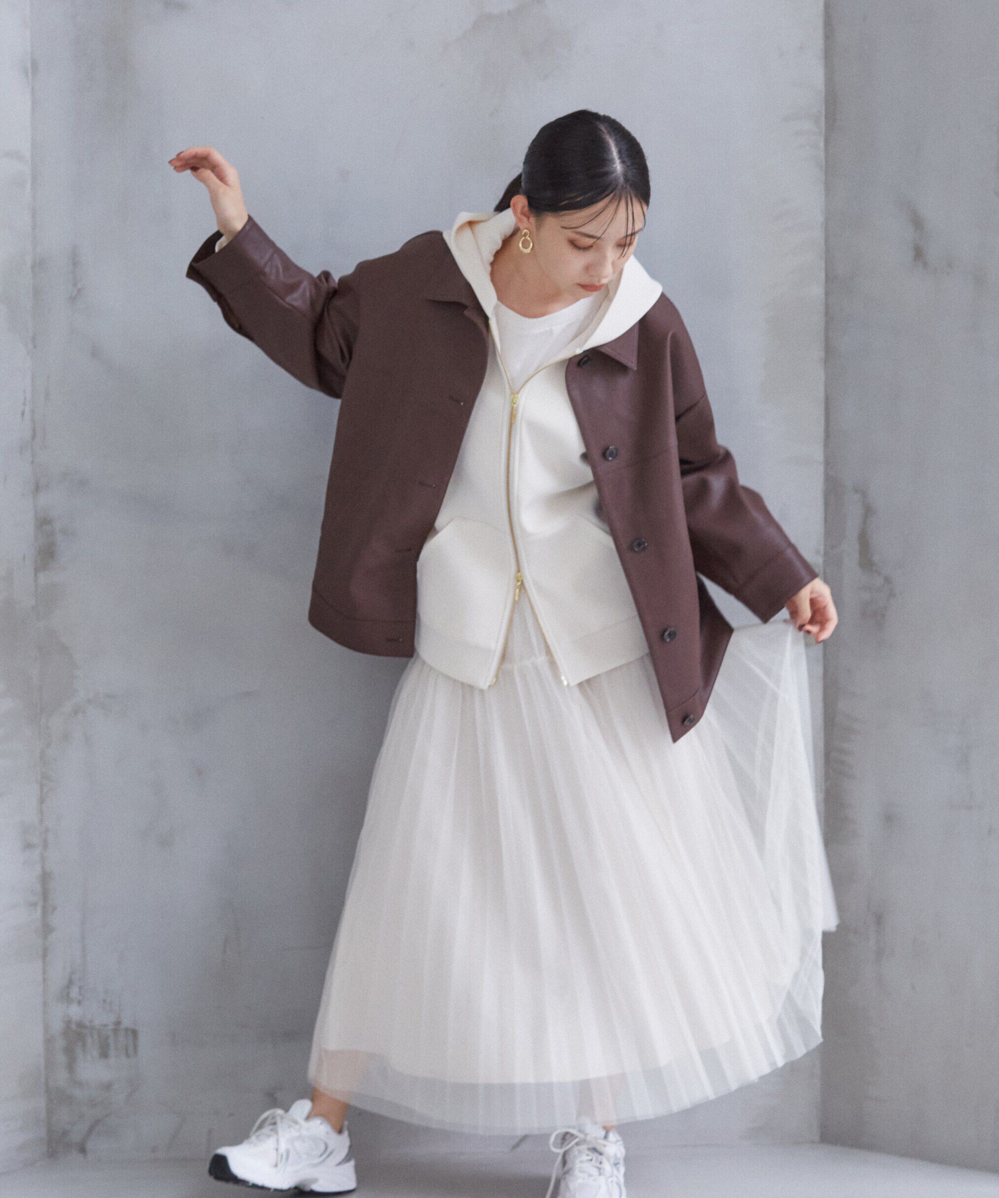 PROPORTION BODY DRESSING「シャーリングプリーツチュールスカート24AW」|スカート|