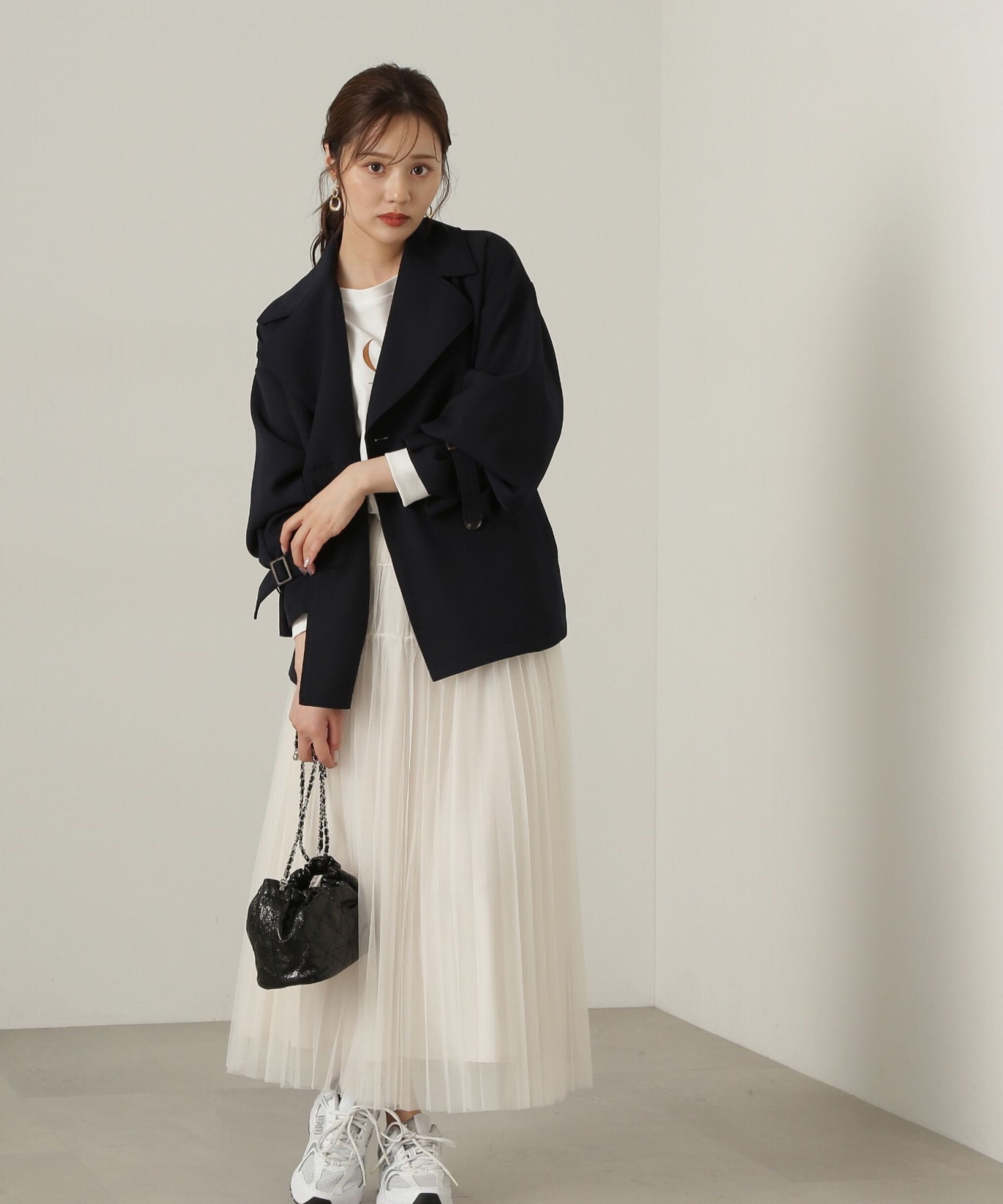 PROPORTION BODY DRESSING「シャーリングプリーツチュールスカート24AW」|スカート|