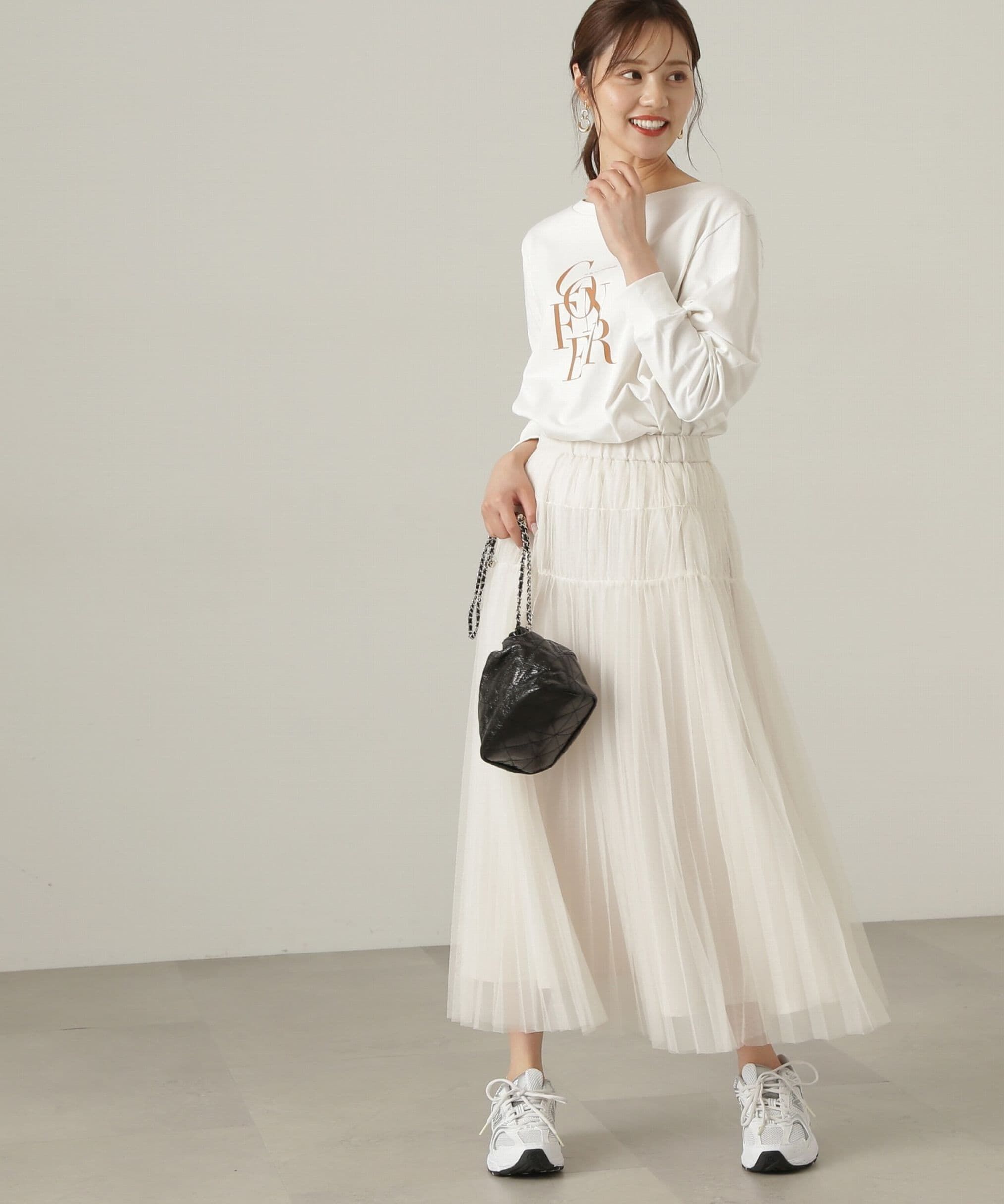 PROPORTION BODY DRESSING「シャーリングプリーツチュールスカート24AW」|スカート|