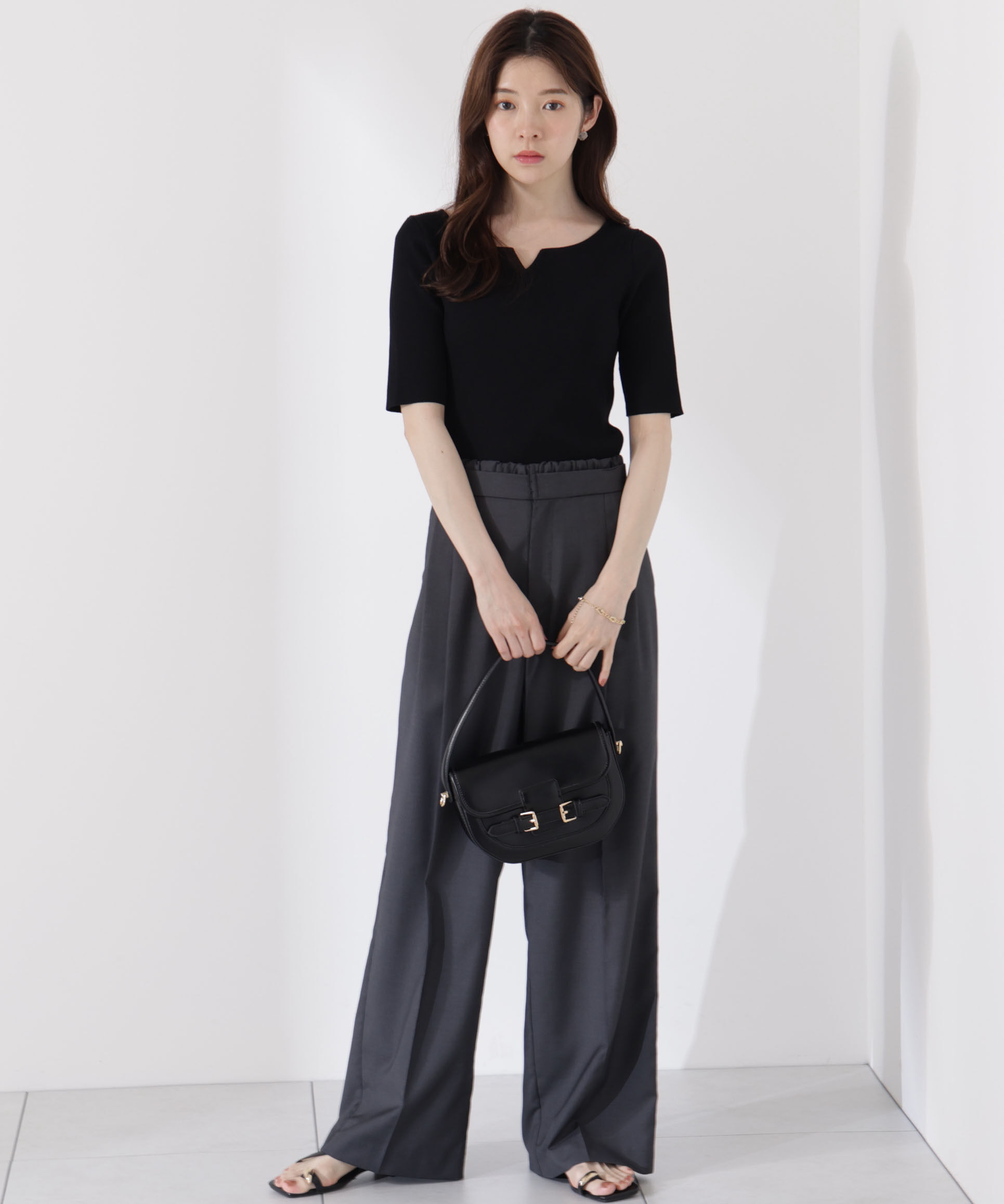 PROPORTION BODY DRESSING「ヘンリーネックリブニット」|ニット・セーター|