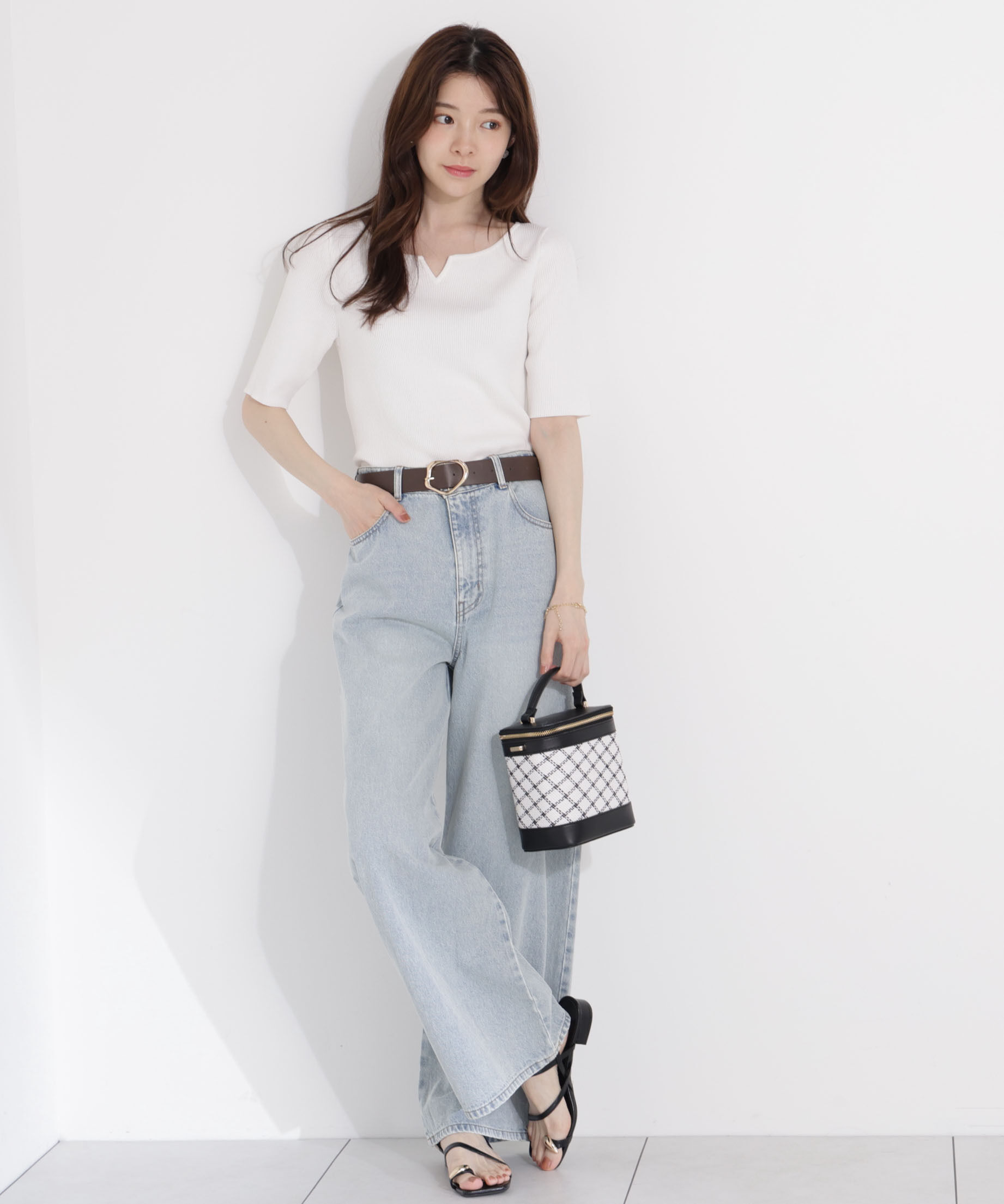 PROPORTION BODY DRESSING「ヘンリーネックリブニット」|ニット・セーター|