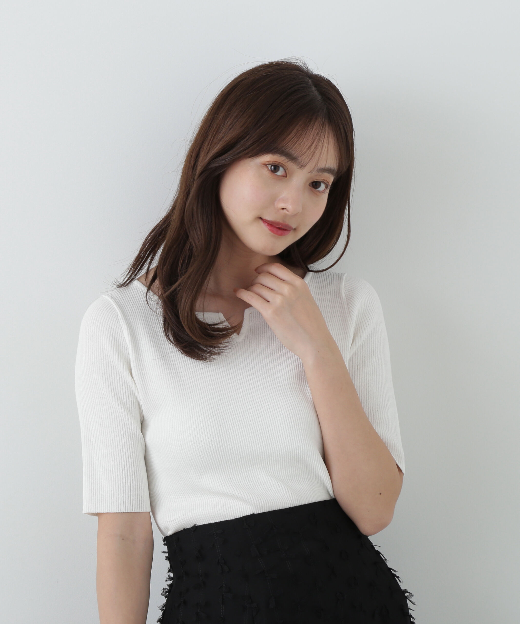 PROPORTION BODY DRESSING「ヘンリーネックリブニット」|ニット・セーター|