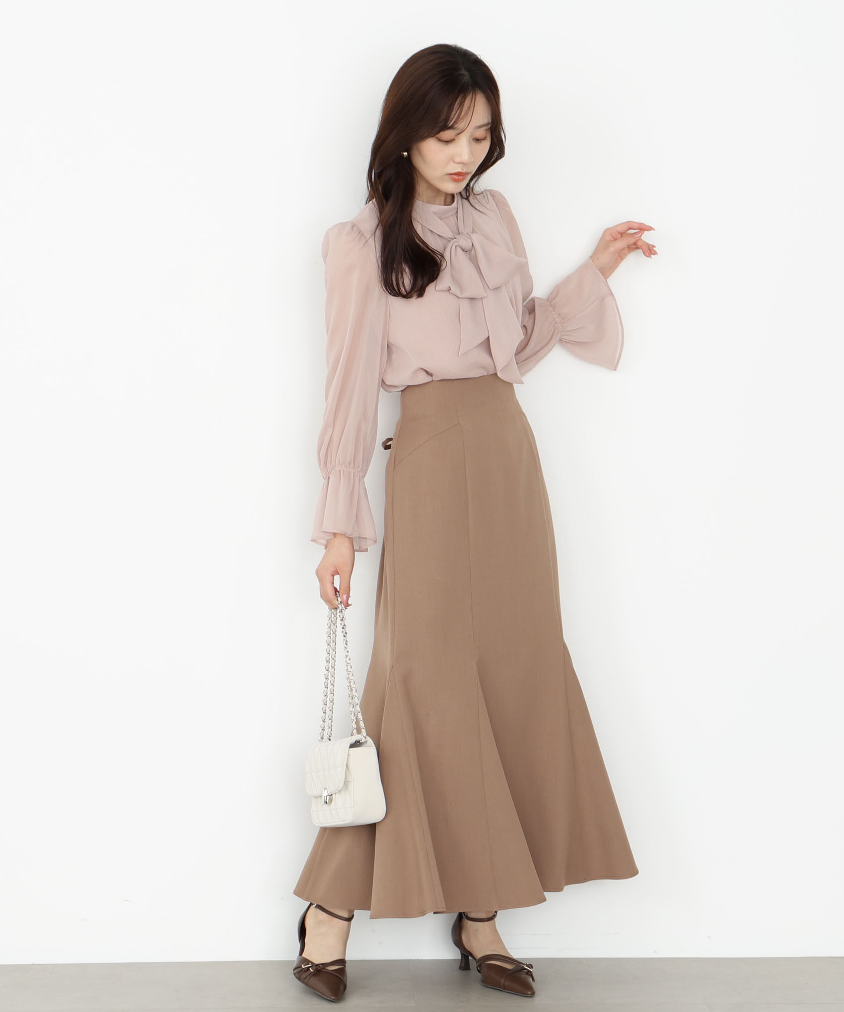 PROPORTION BODY DRESSING「＜ウォッシャブル＞ビッグリボン楊柳ブラウス 25AW」|シャツ・ブラウス|