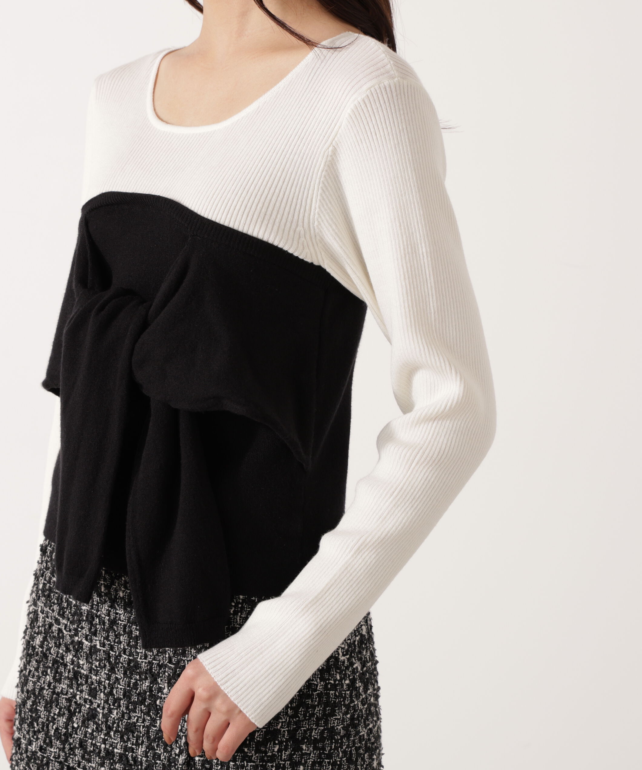PROPORTION BODY DRESSING「レイヤード風ニット」|ニット・セーター|