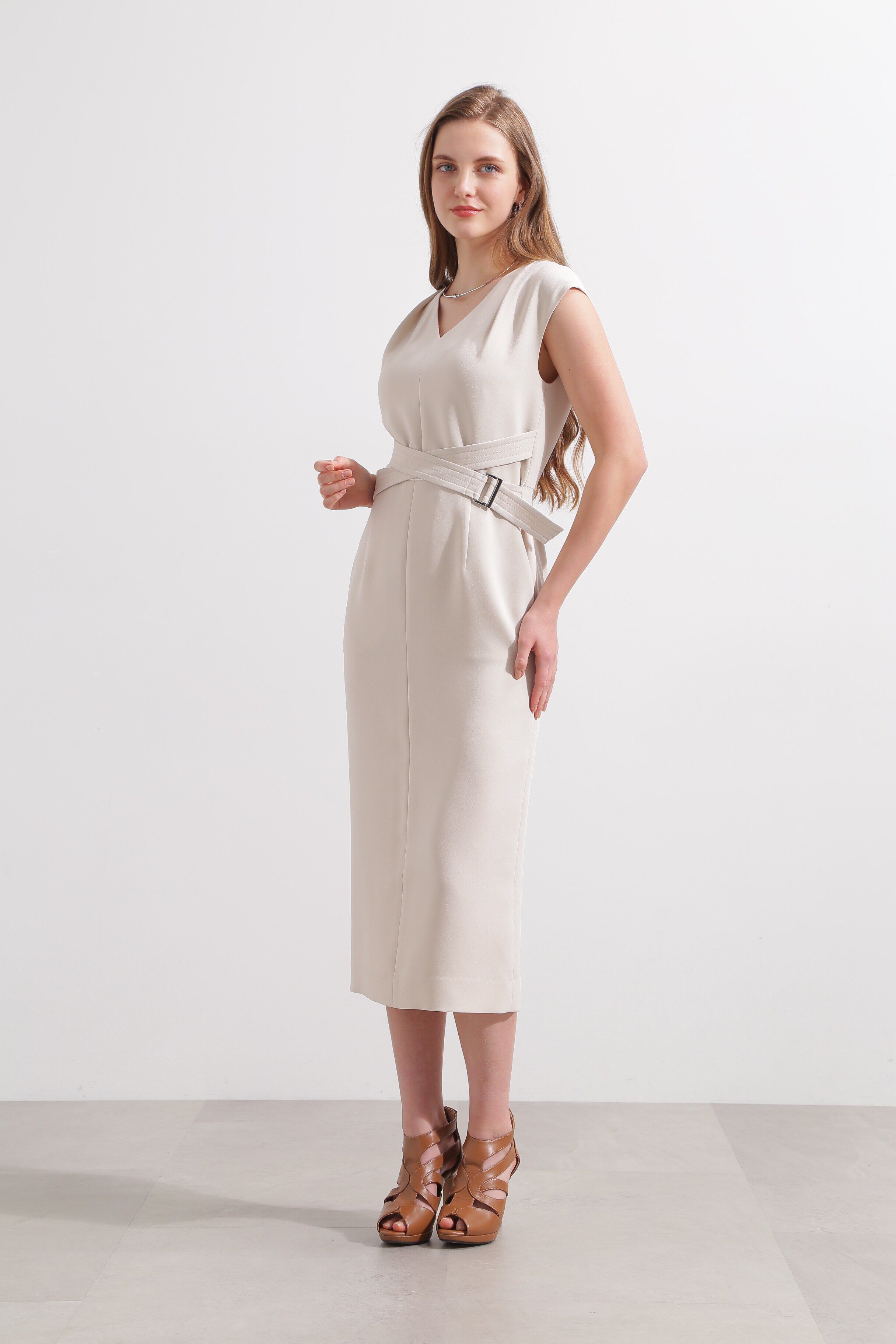  「◆ウエストクロスオックスワンピース」|ワンピース|