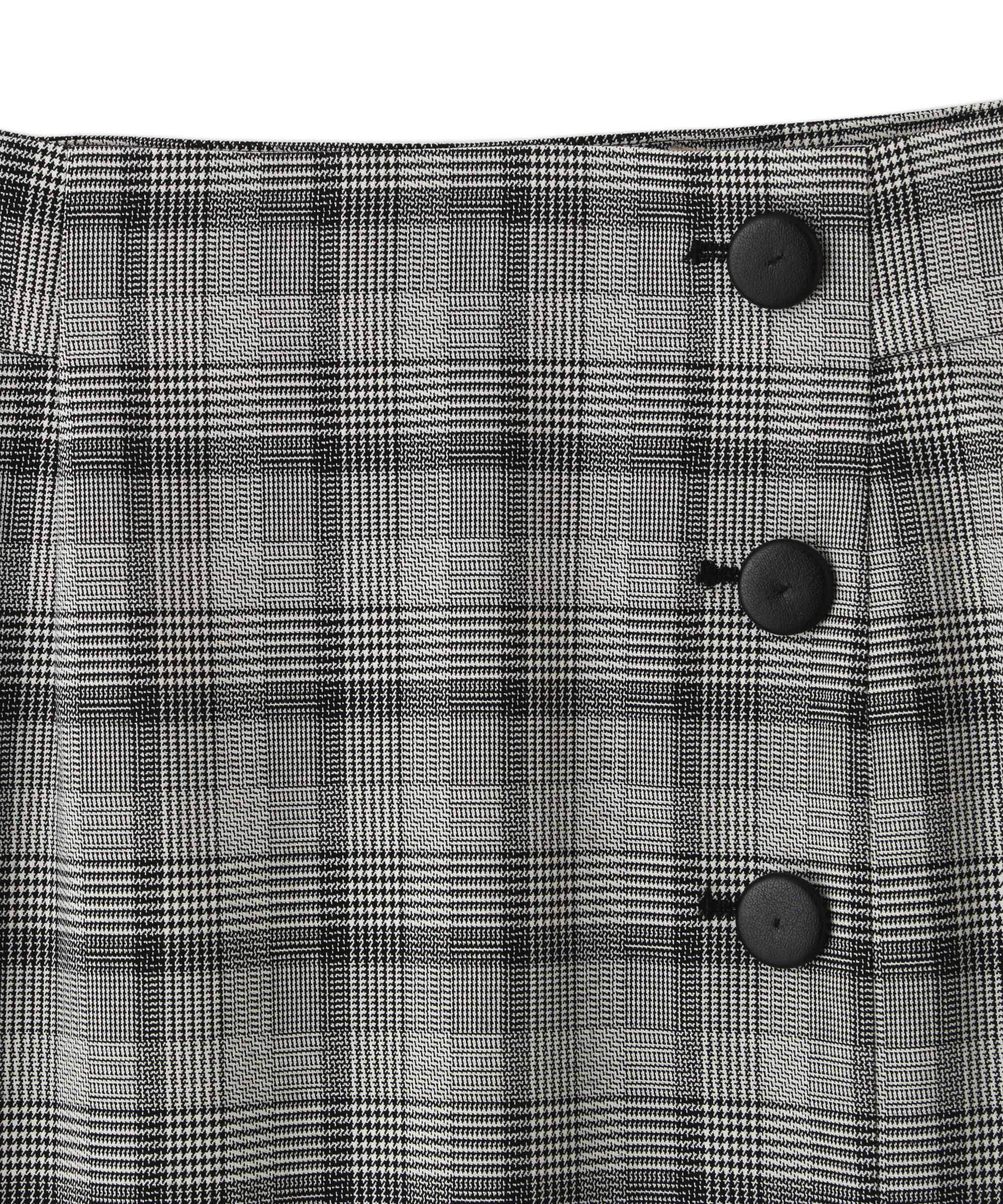  「◆グレンチェックアシンメトリーラッフルスカート」|スカート|