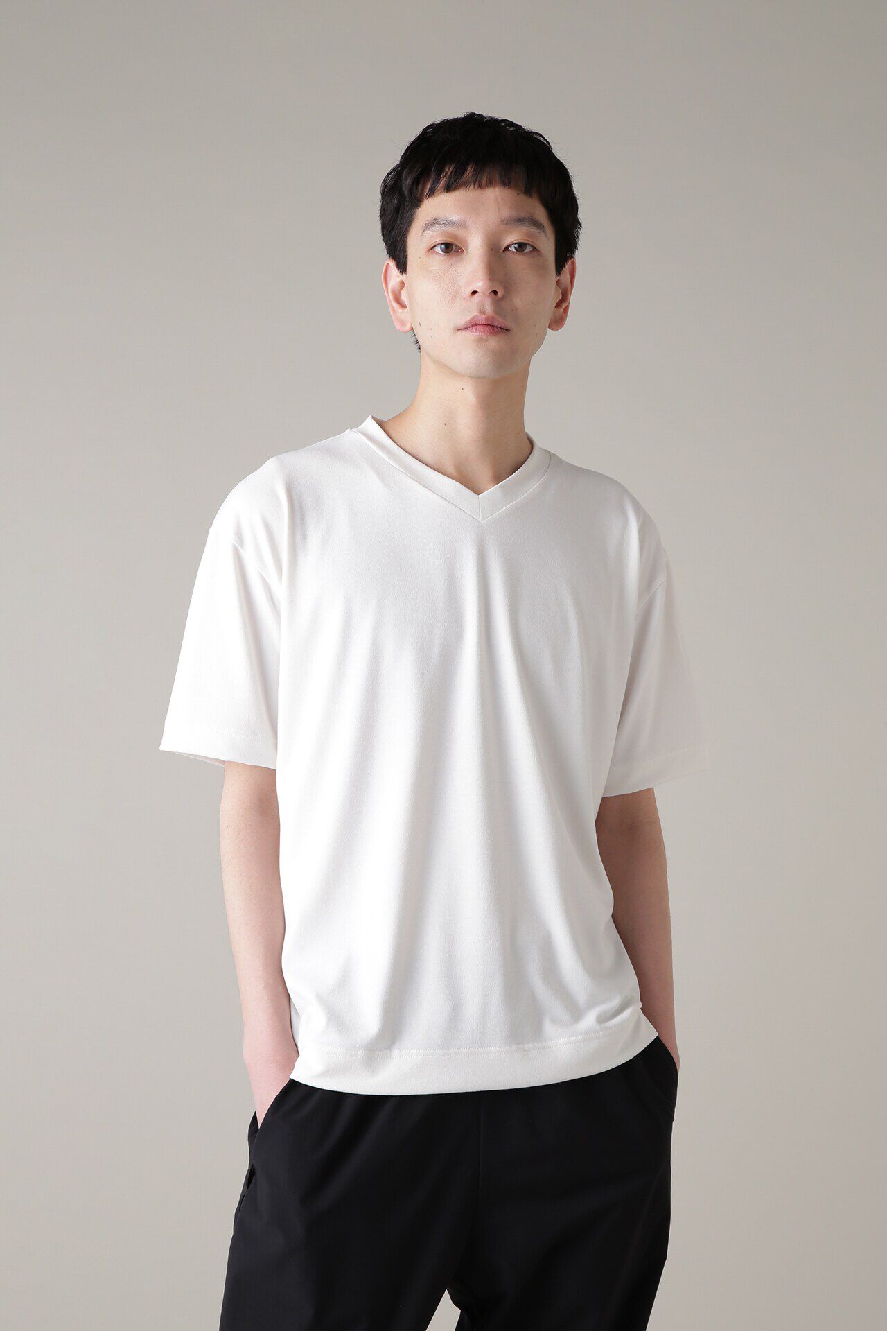 MARGARET HOWELL「RECYCLE POLYESTER JERSEY」|Tシャツ・カットソー|WHITE