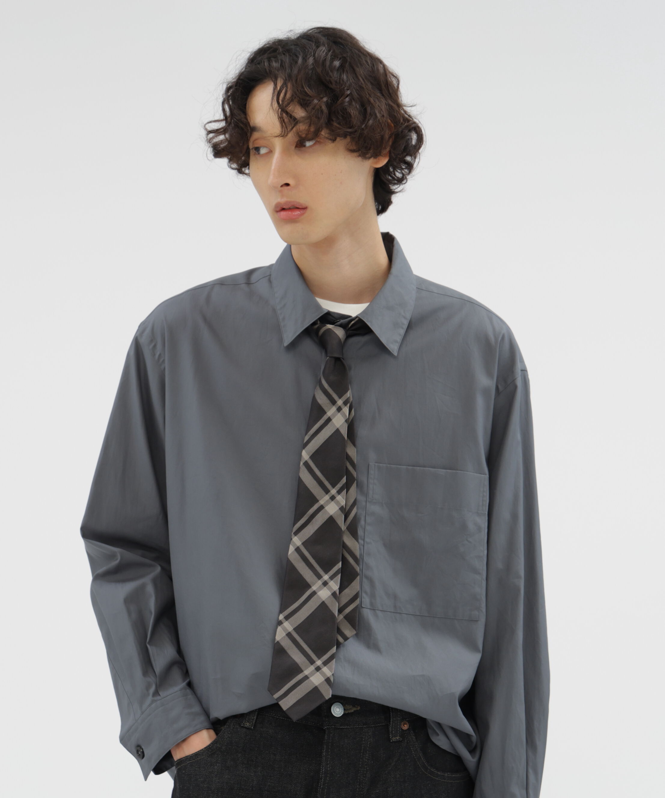 MARGARET HOWELL「TWO COLOUR TARTAN SILK TIE」|ネクタイ・蝶ネクタイ|