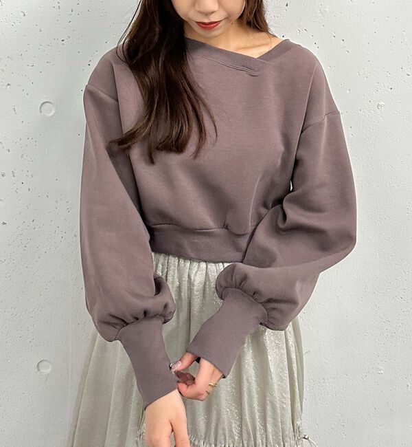 archives「ダンボールオフショルプルオーバー」|Tシャツ・カットソー|CHARCOAL GRAY