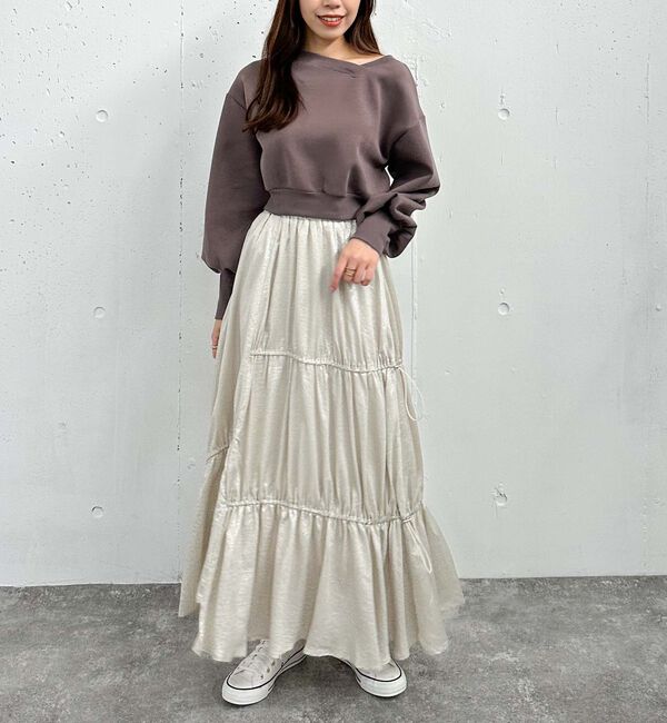 archives「ダンボールオフショルプルオーバー」|Tシャツ・カットソー|