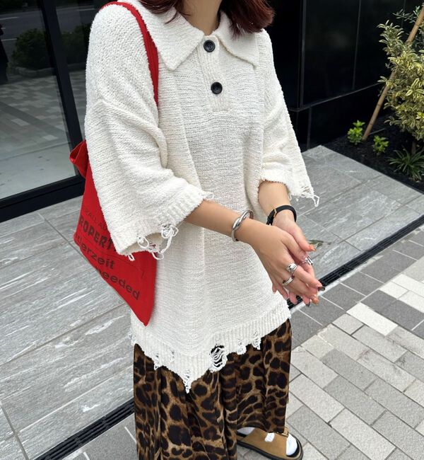 archives「＜Ｌｔｄ . ＞　ＯＶＥＲ　ＫＮＩＴ　ＯＮＥＰＩＥＣＥ」|チュニック|OFF WHITE