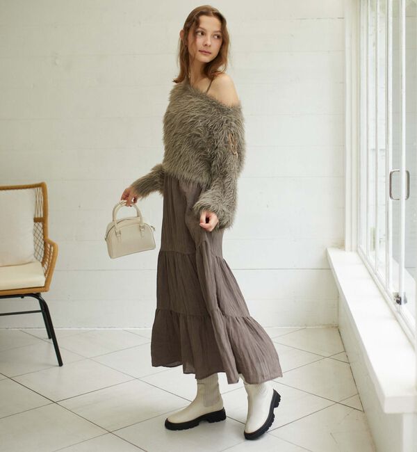 archives「シャギードロストニット&times;リンクルキャミワンピースＳＥＴ」|ワンピース|