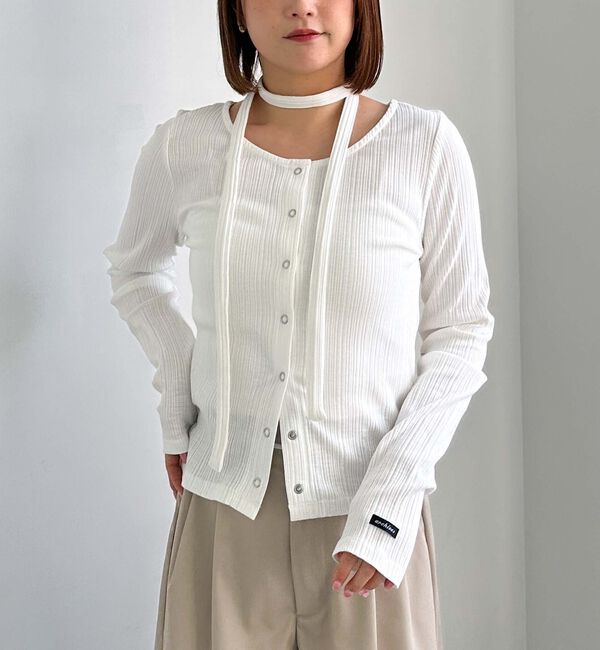 archives「チョーカーランダムリブカットカーデ」|Tシャツ・カットソー|OFF WHITE